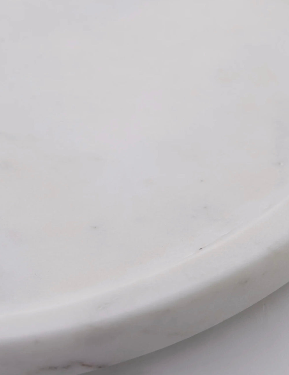 Rundes Marmor-Tablett Weiß Ø25 cm
