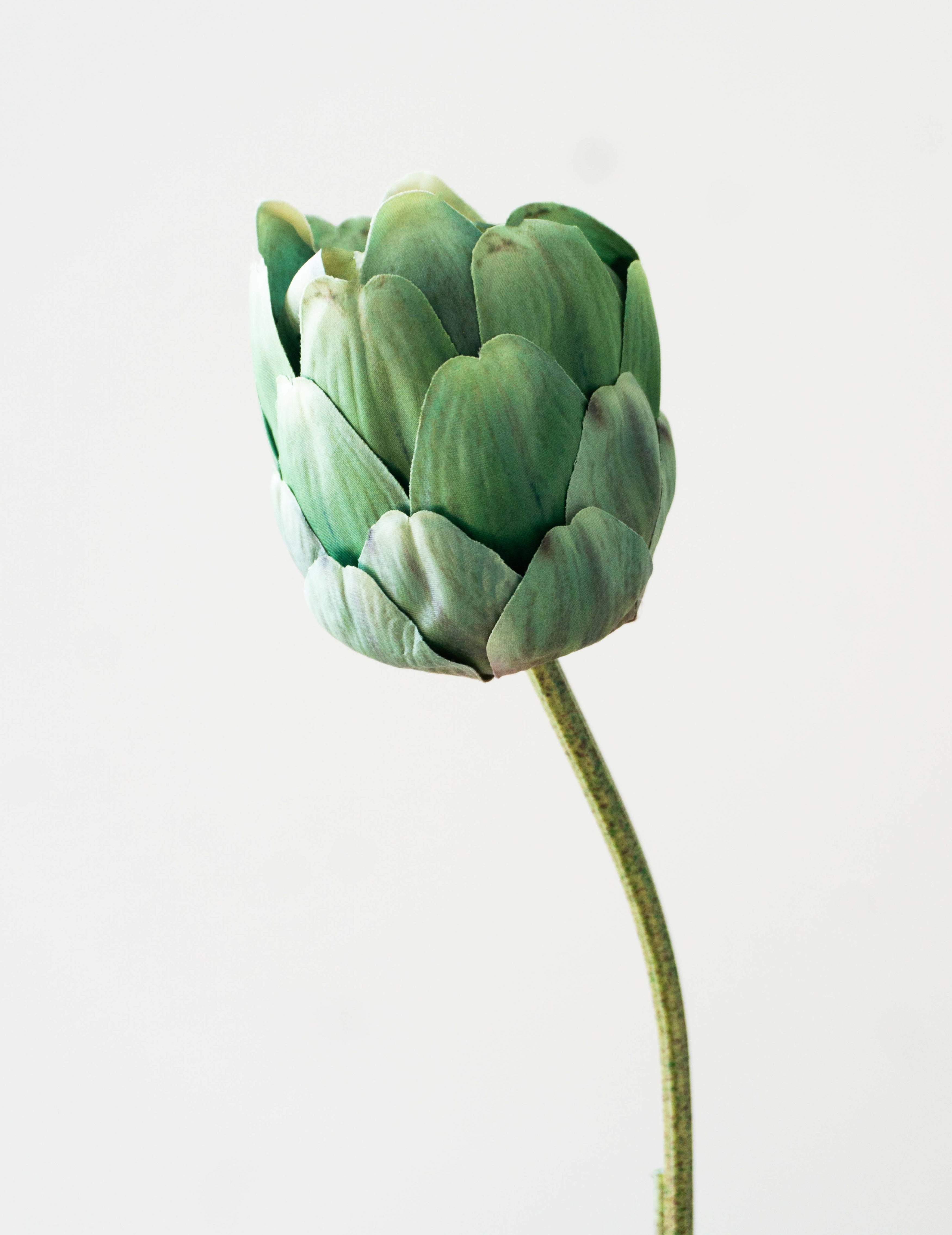 Kunstblume Artischocke Grün