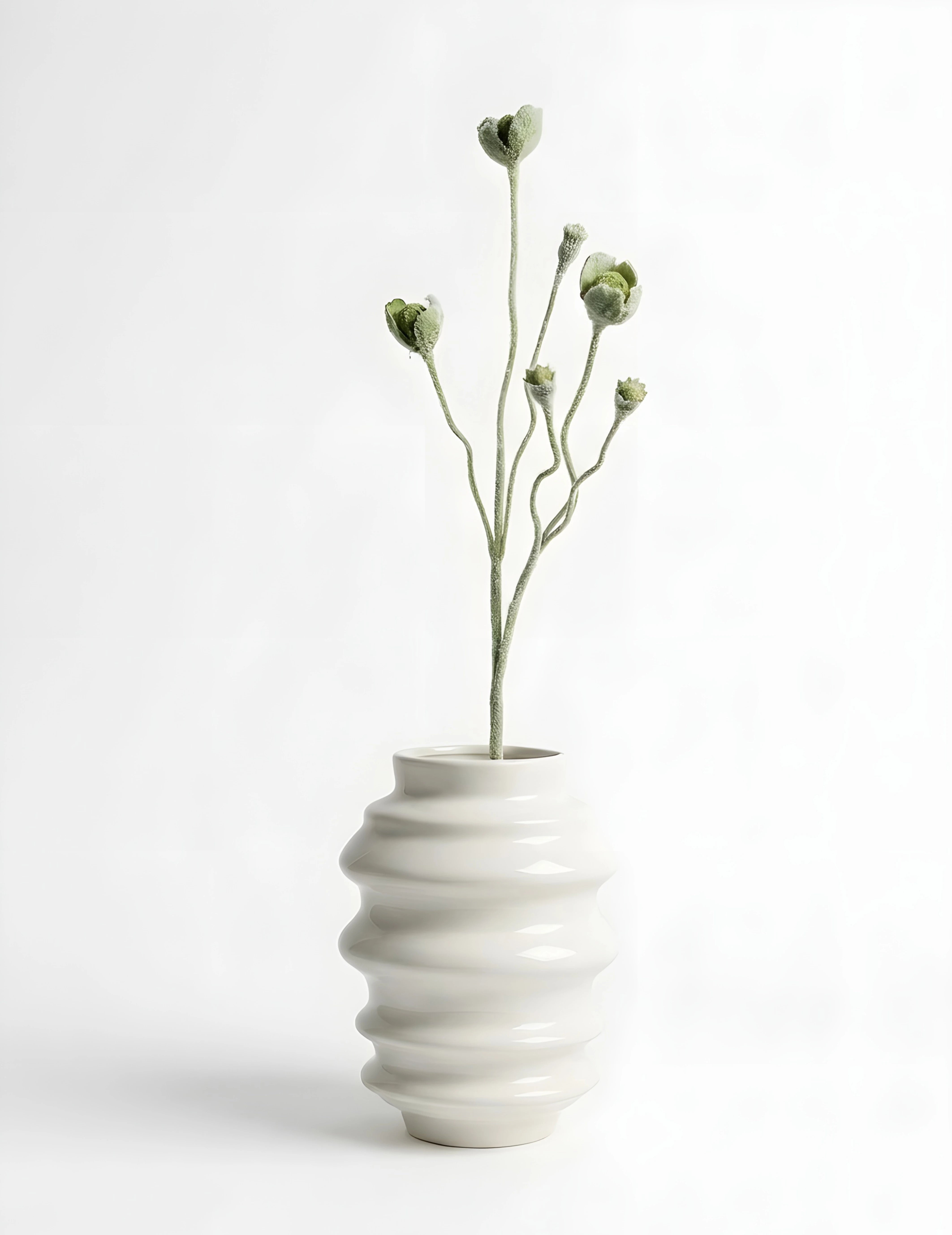 Kunstblume Mohnblume Geschlossen Grün