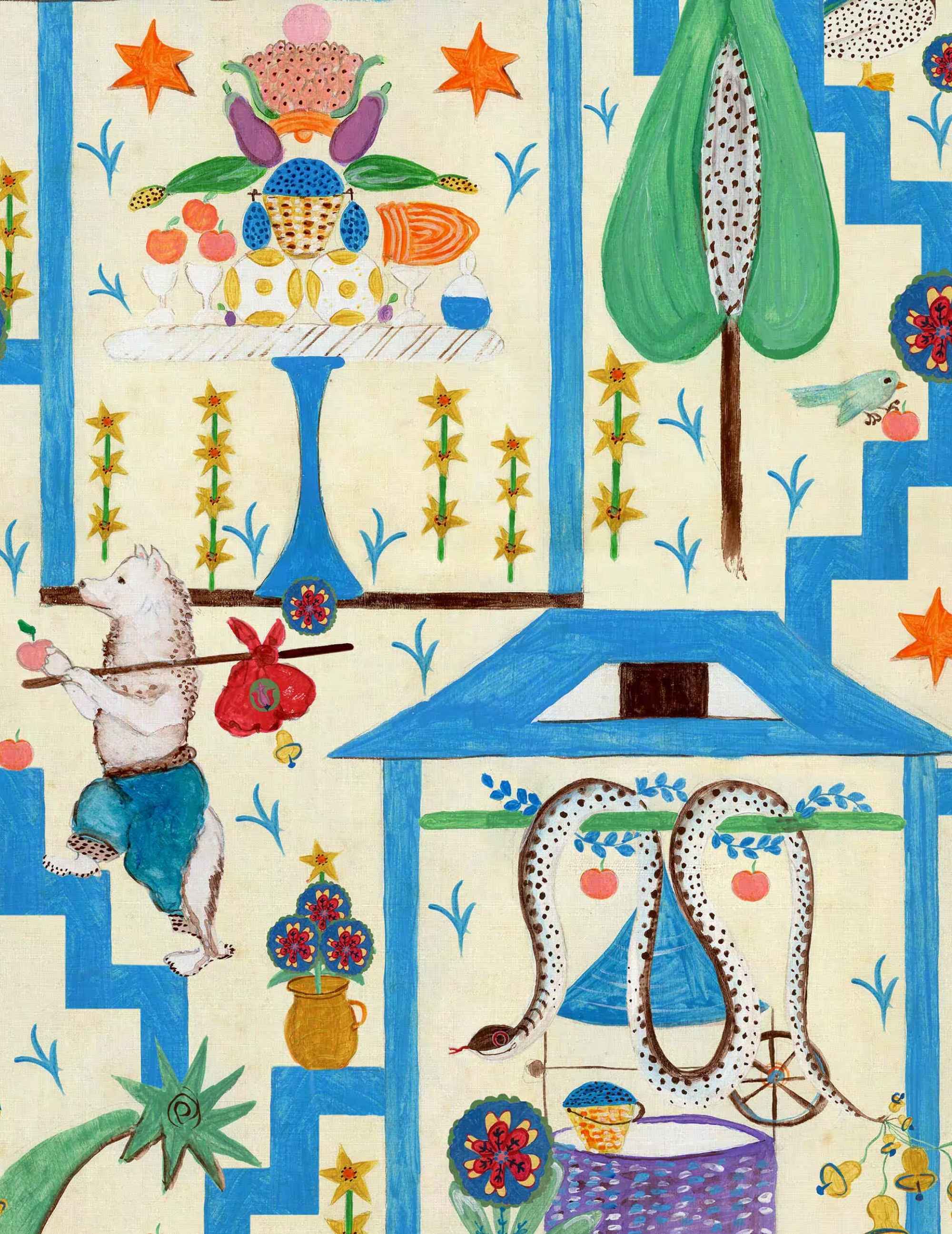 Wandtapete Wonderland Taupe