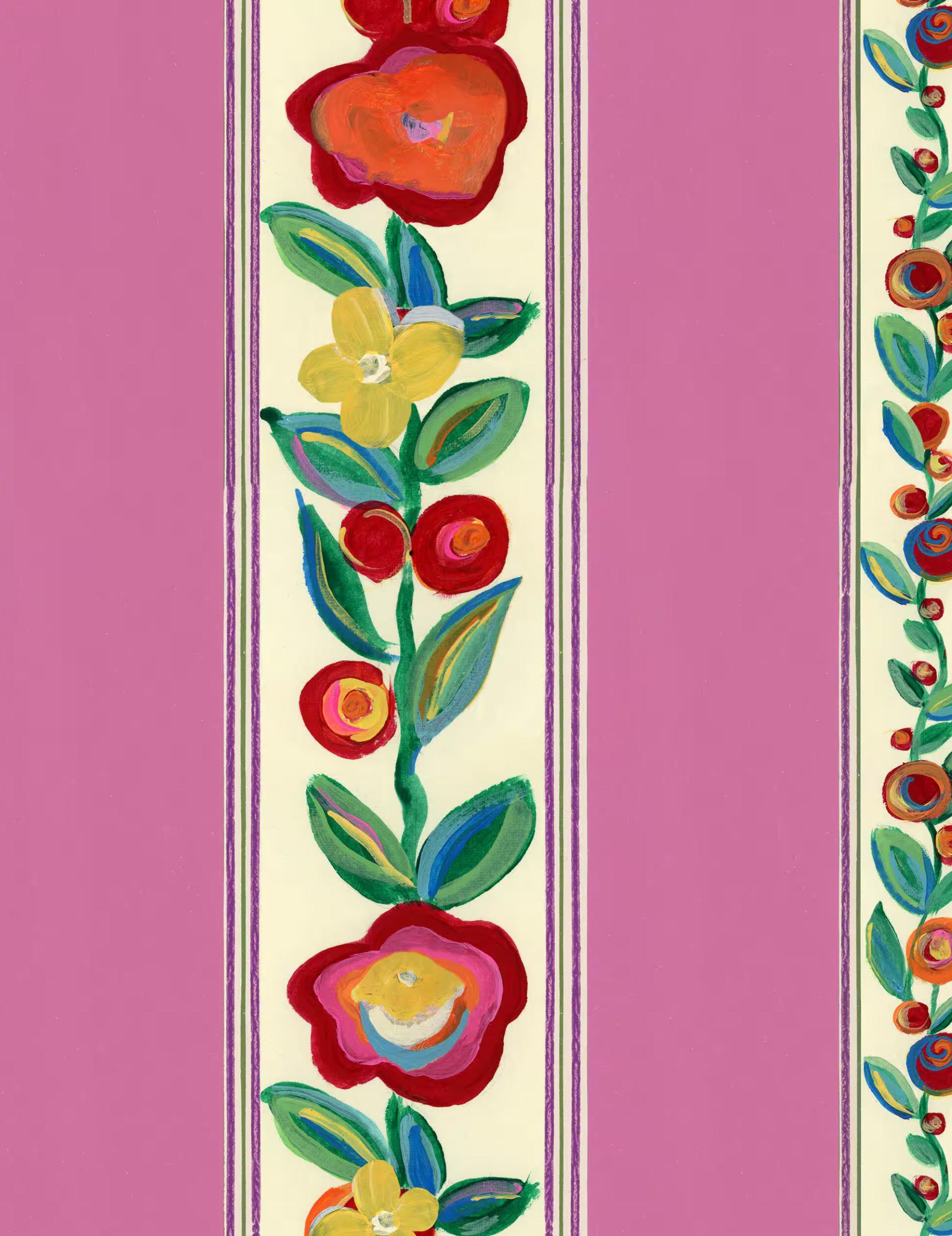 Wandtapete Dainty Flower Violet