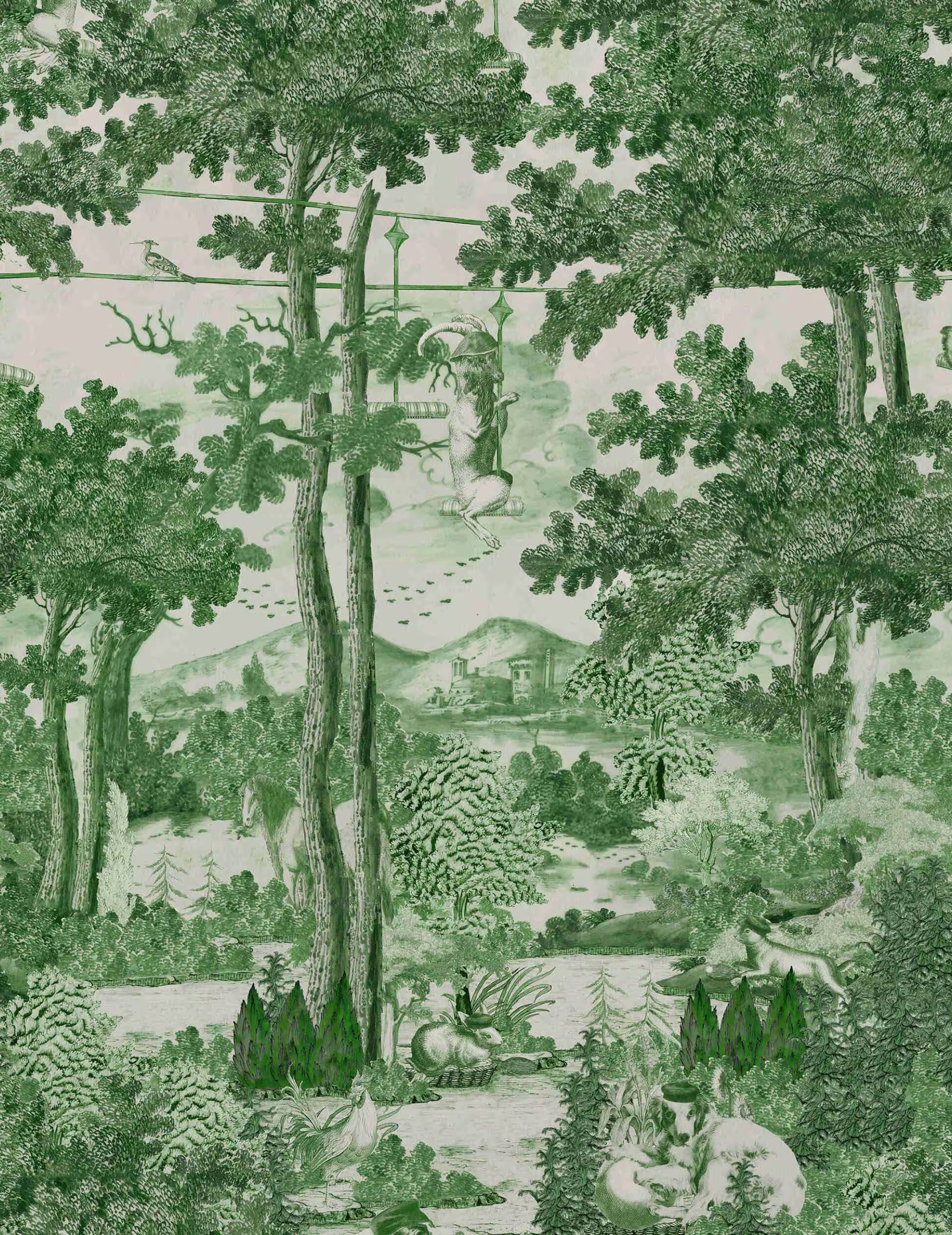 Wandtapete Toile Du Carpathian Evergreen