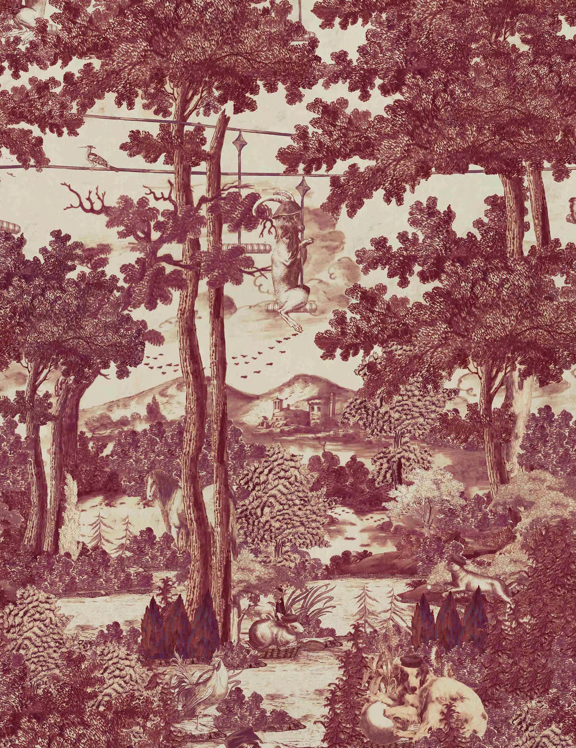 Wandtapete Toile Du Carpathian Ruby