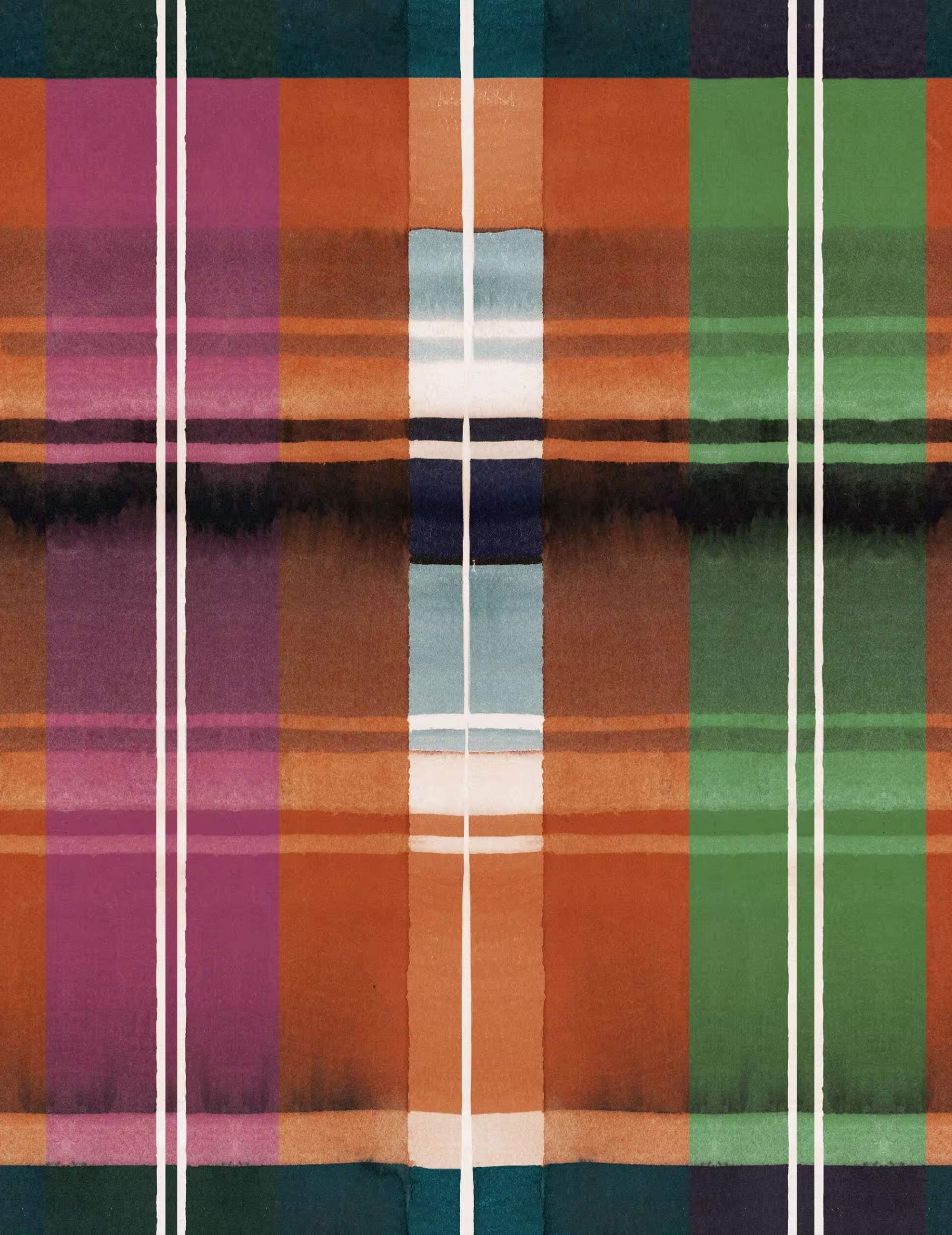 Wandtapete Kerschdorf Plaid Carrot