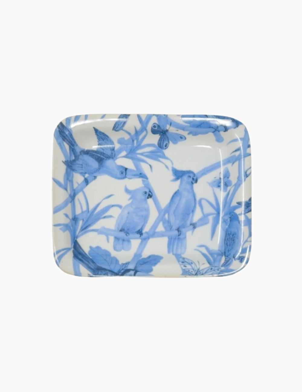 Ceramic Soap Dish Blue Jungle