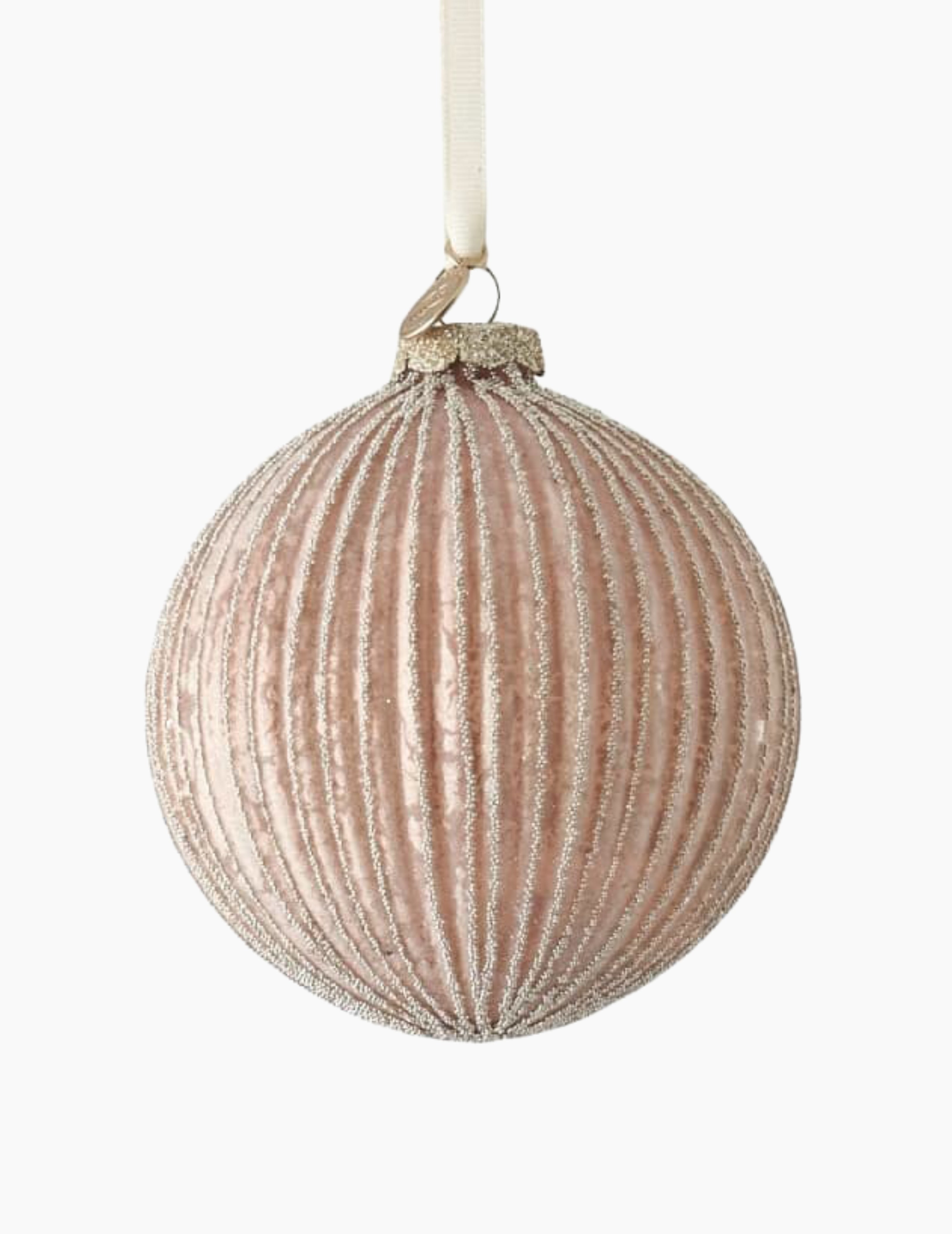 Weihnachtskugel Norille Glas Altrosa