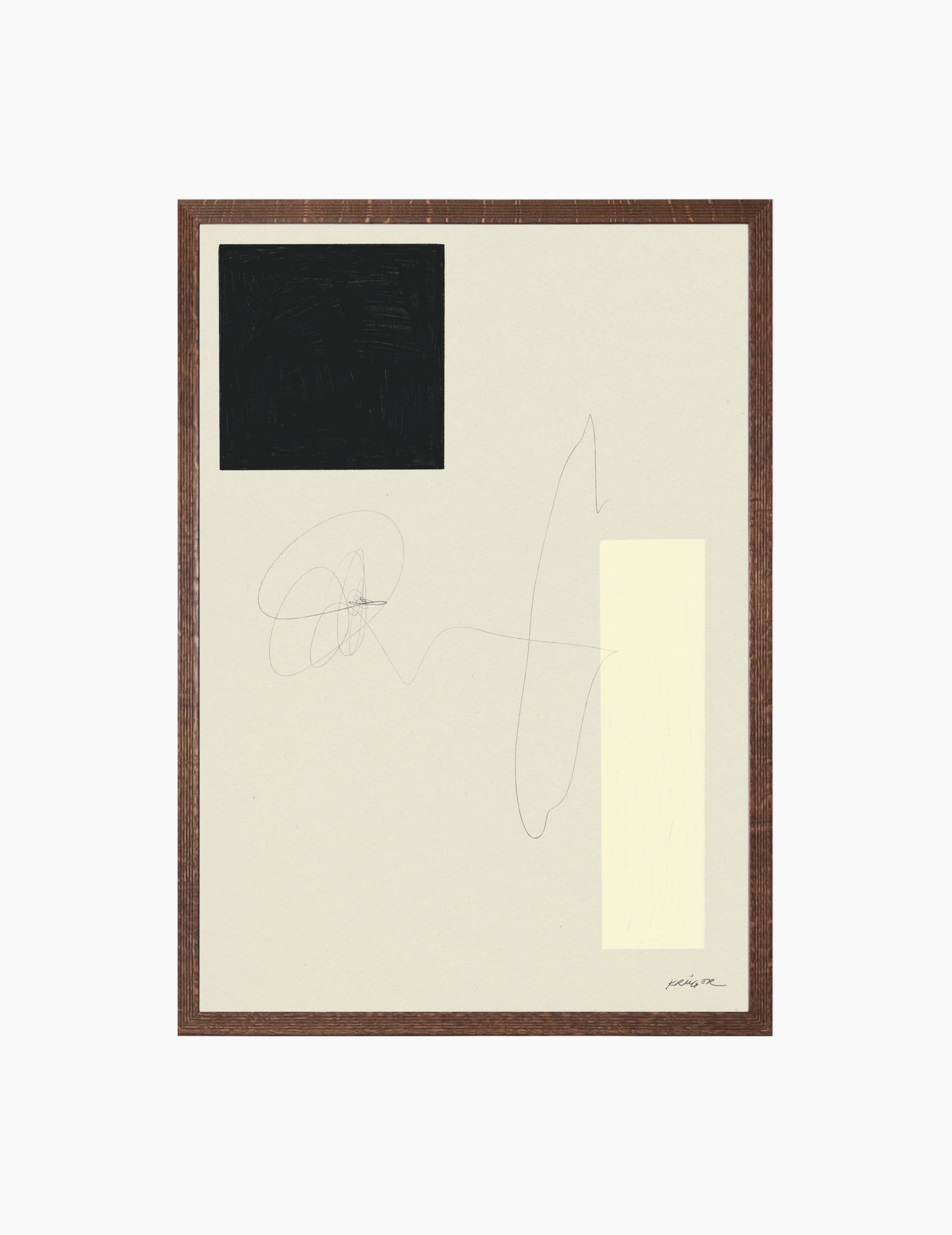 Poster Abstrakt Mid-century Modern Creme