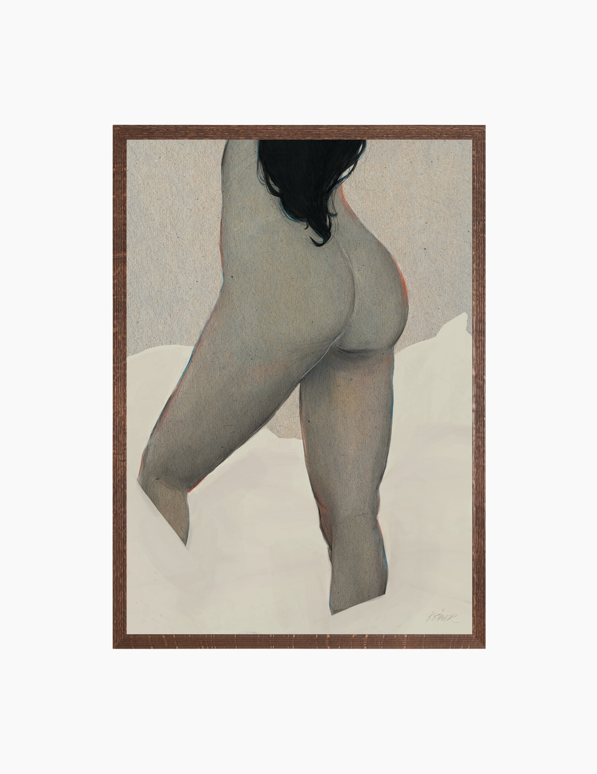 Poster Woman in Bed Creme