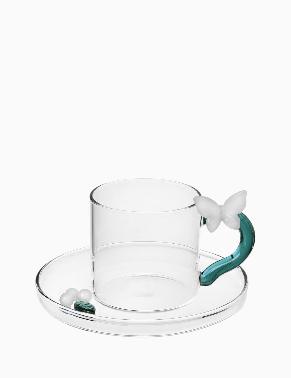 Kaffeetasse Glas Fruits & Flowers Schmetterling