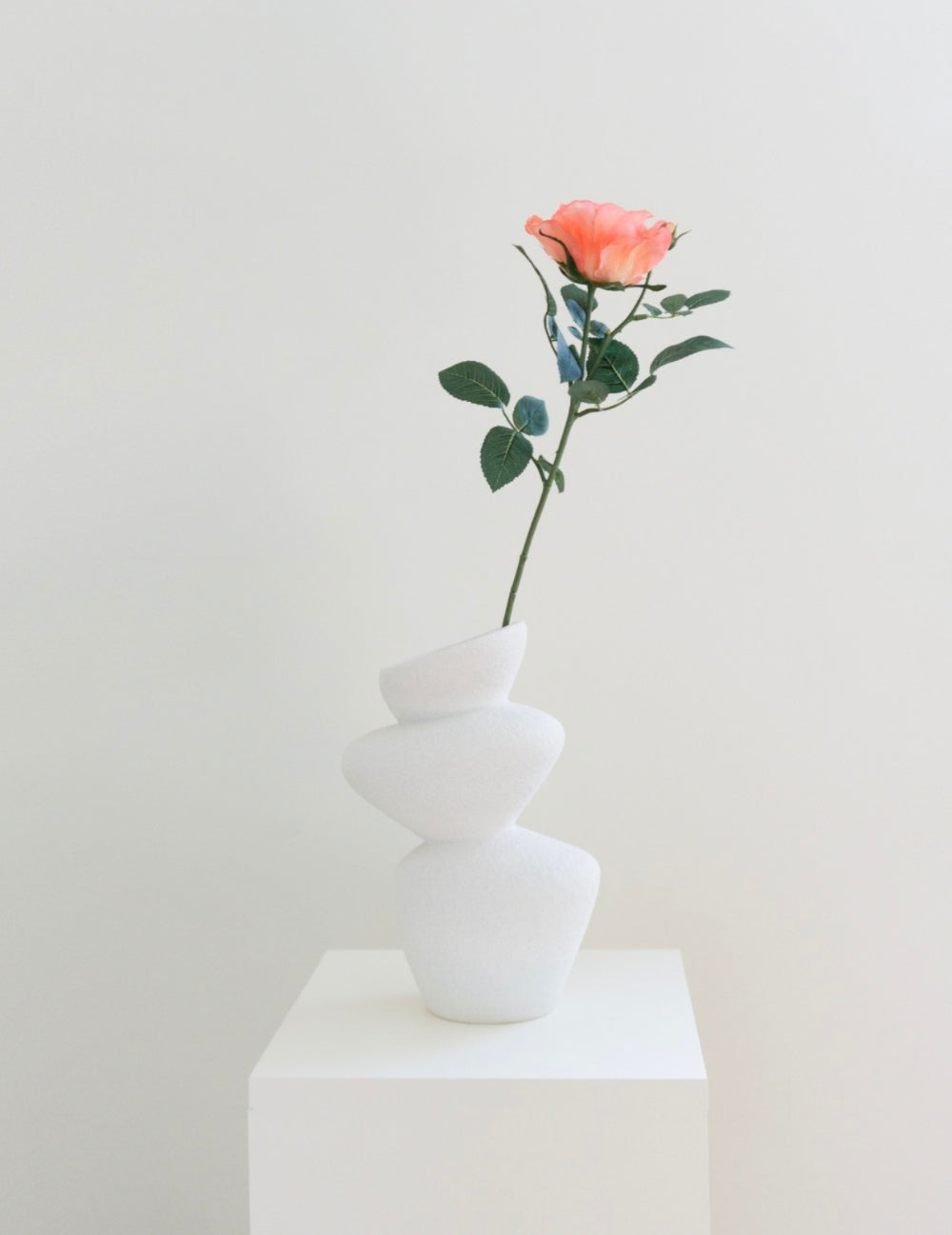 Kunstblume Rose Lachsrosa