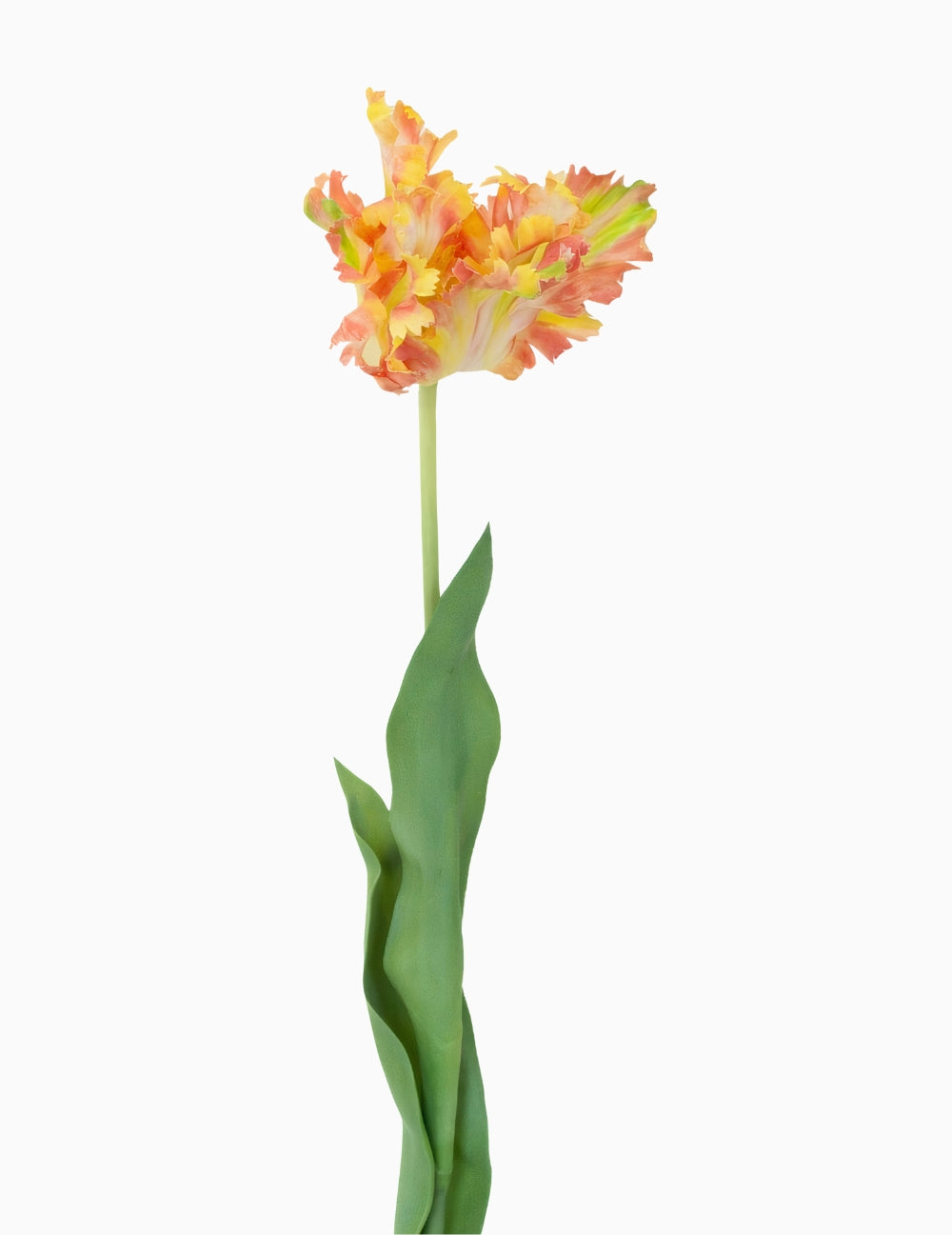 Kunstblume Papageientulpe Hellorange