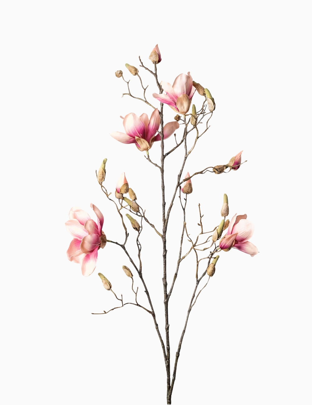 Umělý květ magnólie růžovo-zlatá