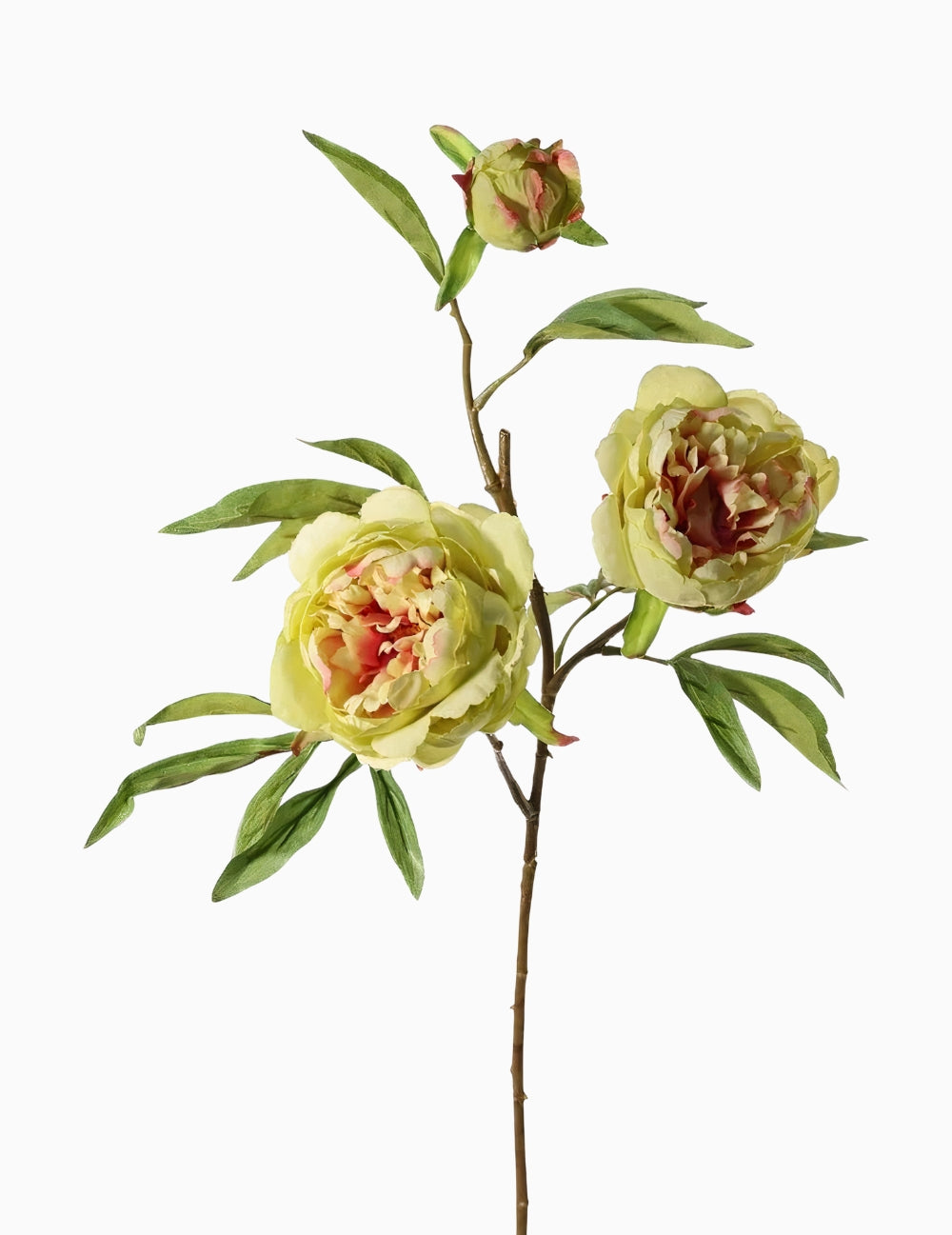 Kunstblume Pfingstrose Grün-Pink