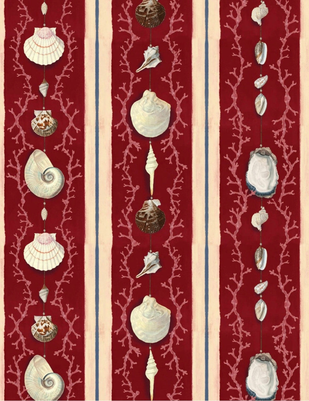 Wall wallpaper Coquillage Samba Red
