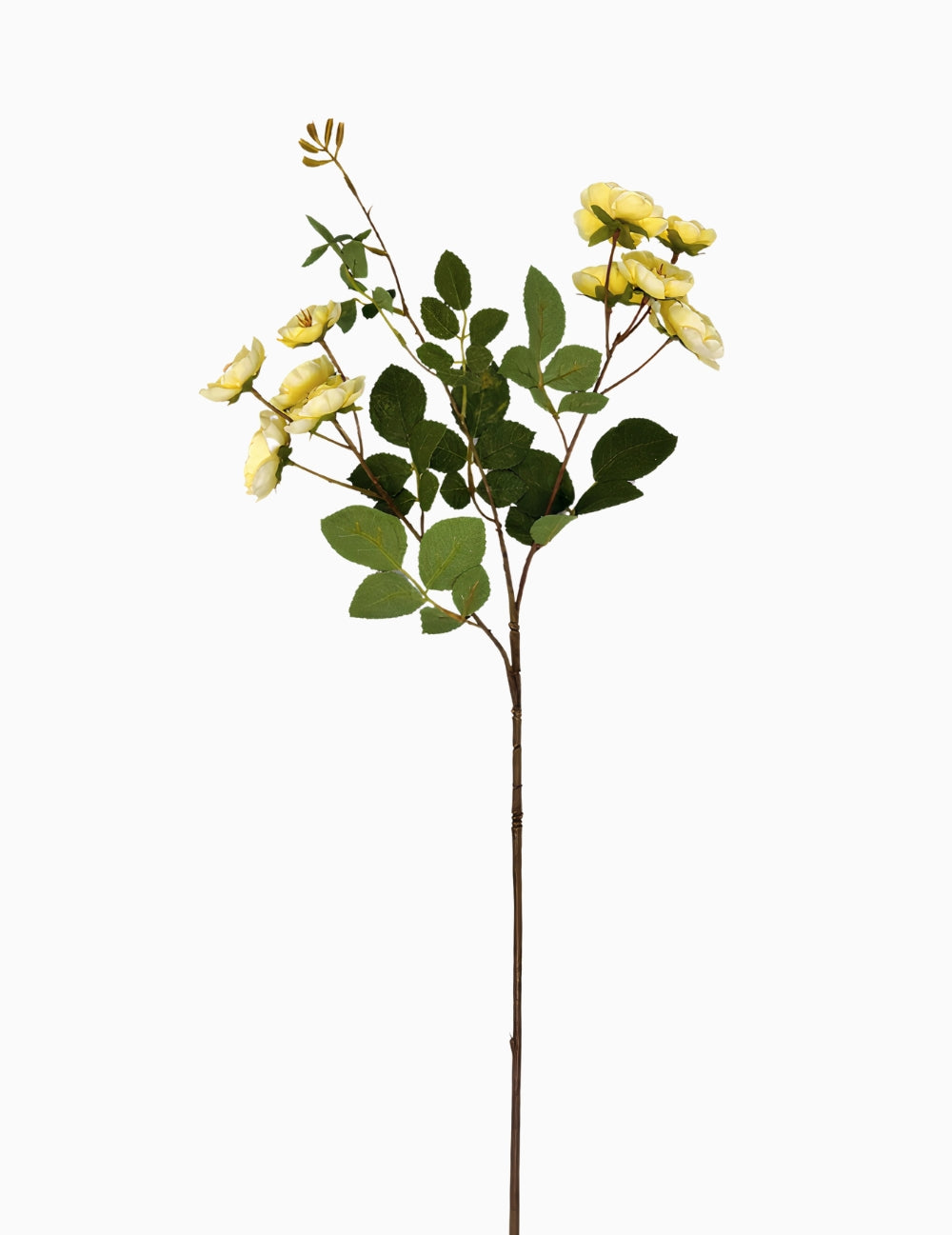 Kunstblume Rosenzweig Gelb