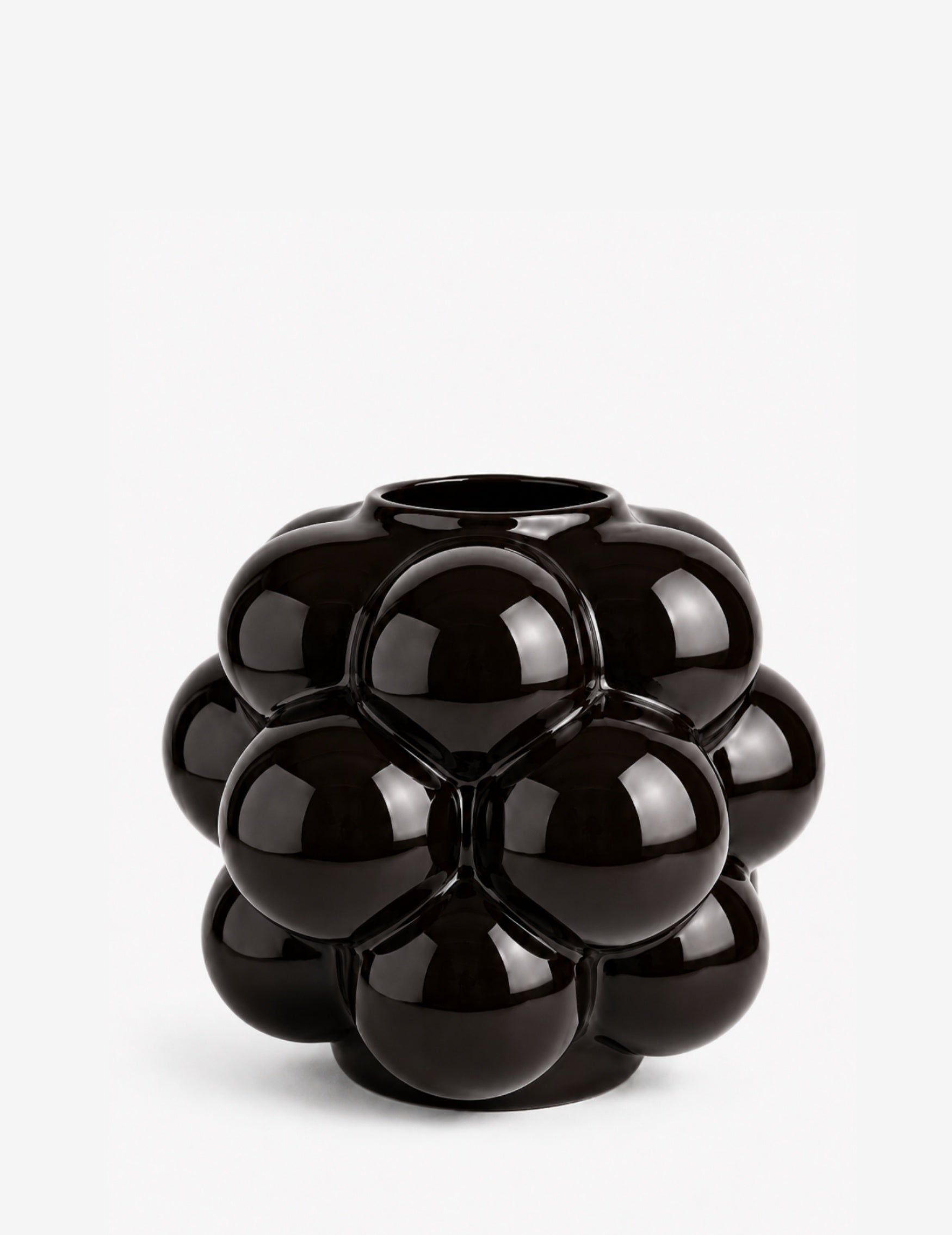 Kleine Vase aus Steingut Dunkelbraun