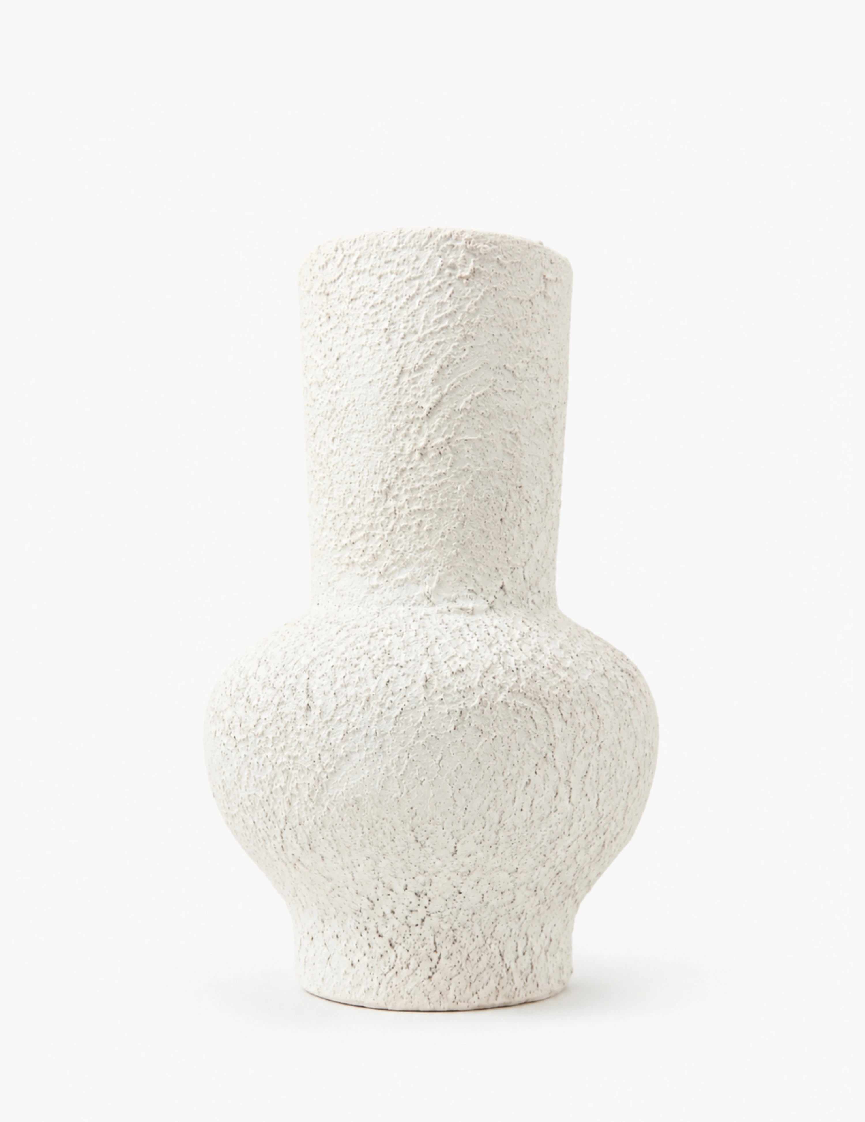 Deko-Vase Terrakotta Weiß
