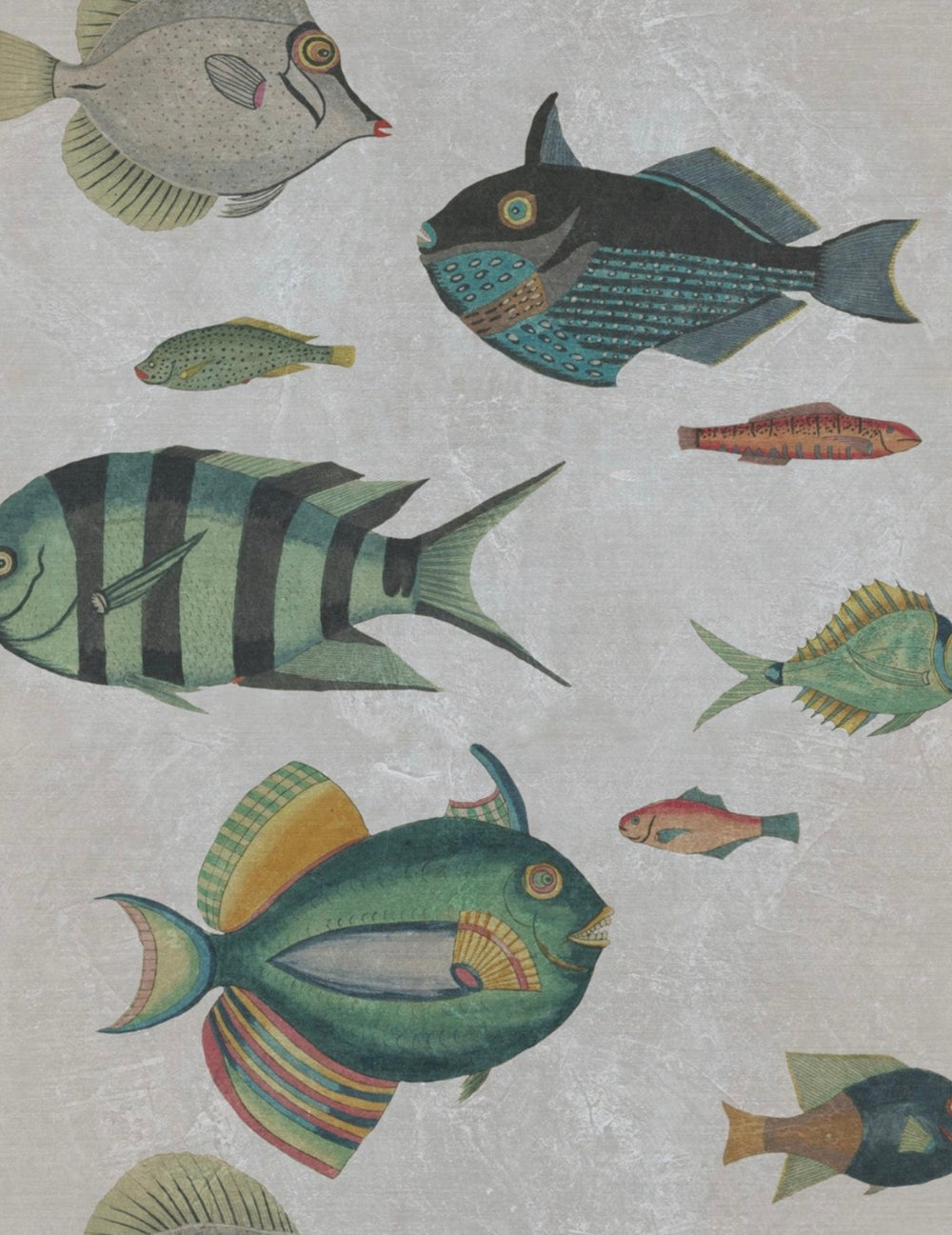 Wandtapete Poissons Grey