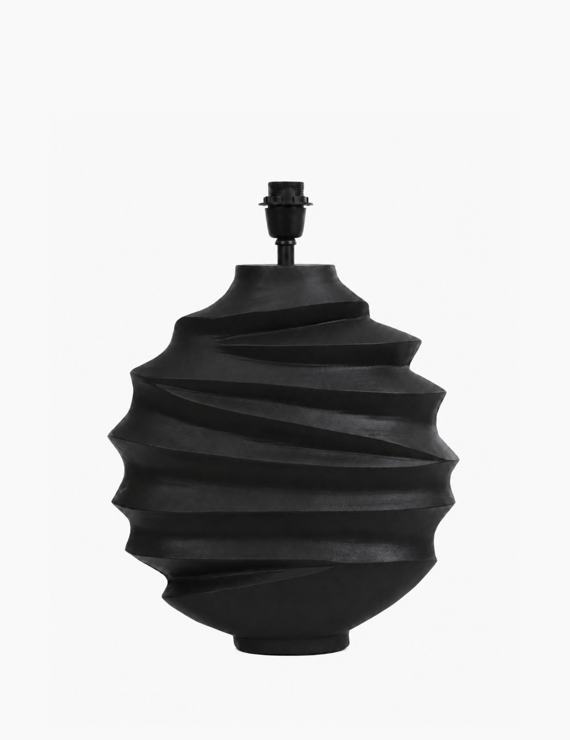 Lampenfuß Swirled Metall Schwarz