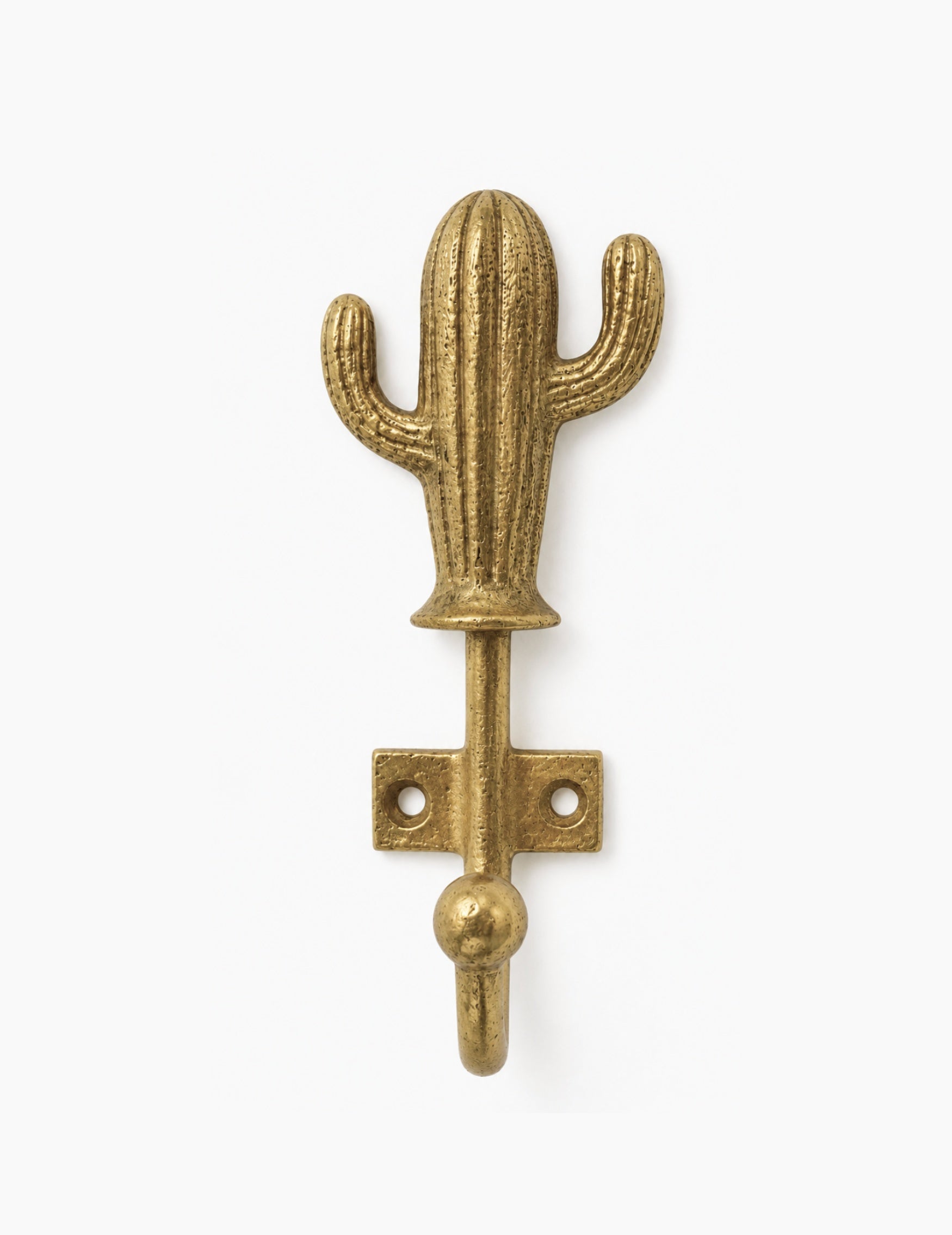 Goldener Wandhaken Kaktus