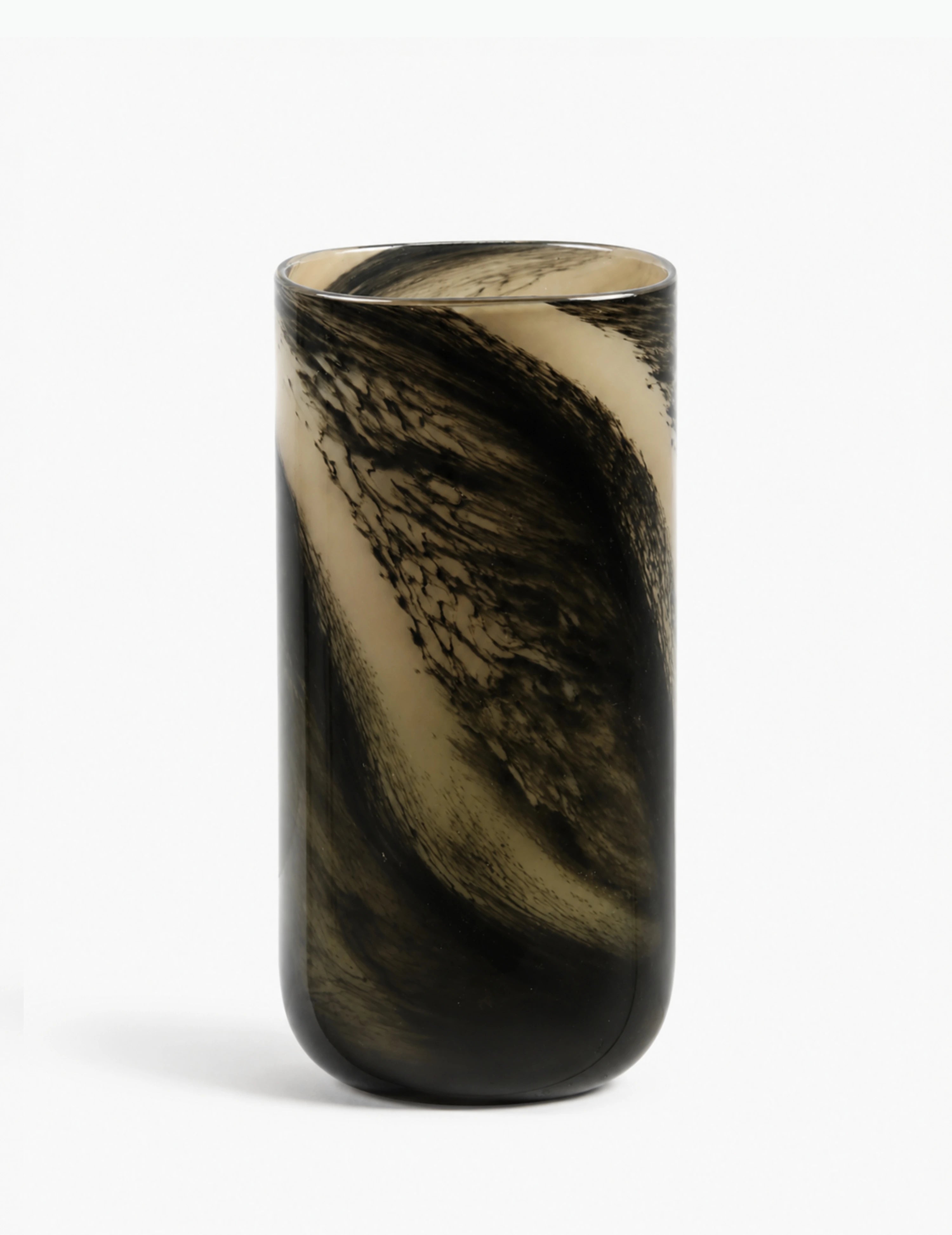 Deko-Vase Glas Dunkelgrün-Braun