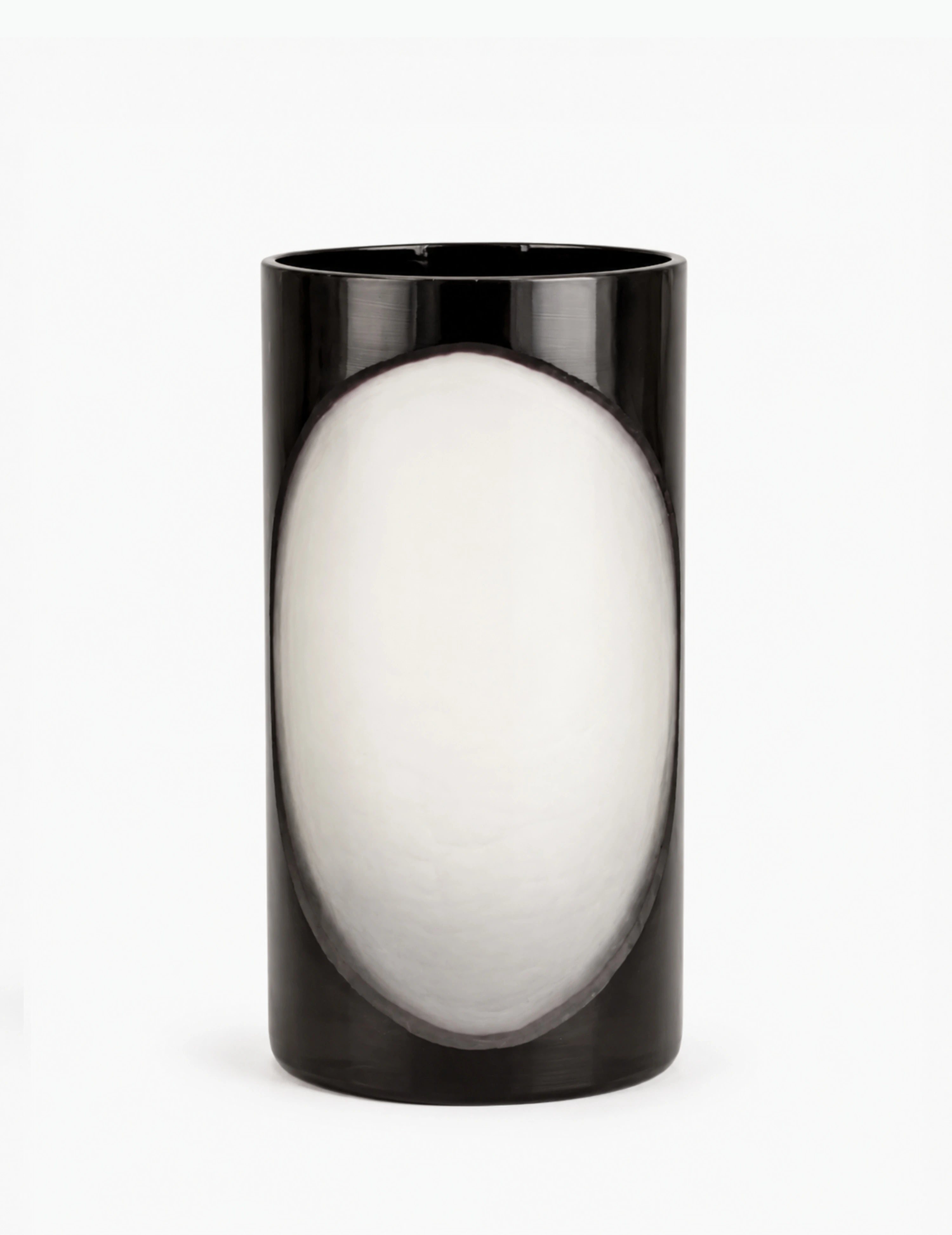 Deko-Vase Transparenter Kreis Schwarz