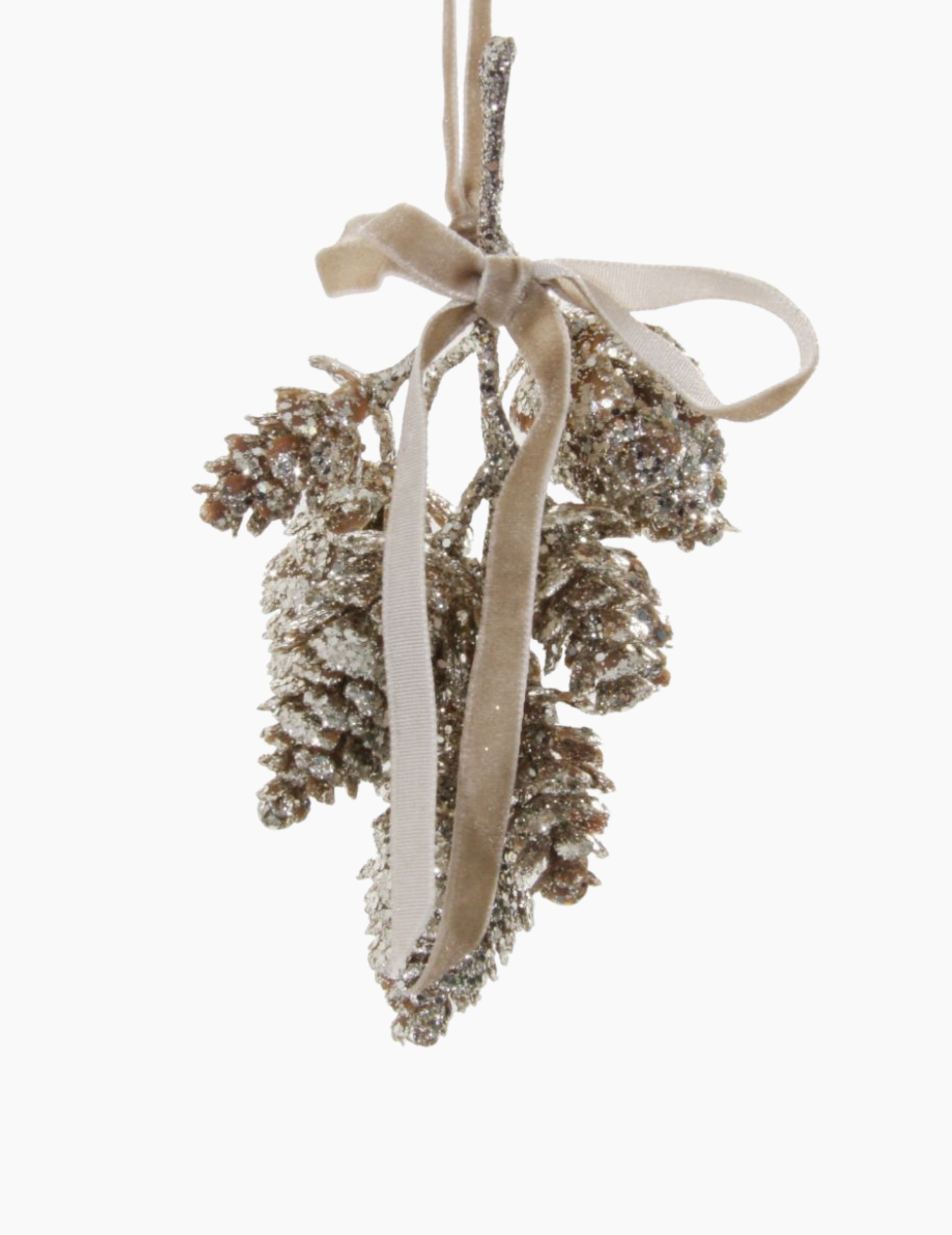 Christmas Ornament Pine Cone Glitter