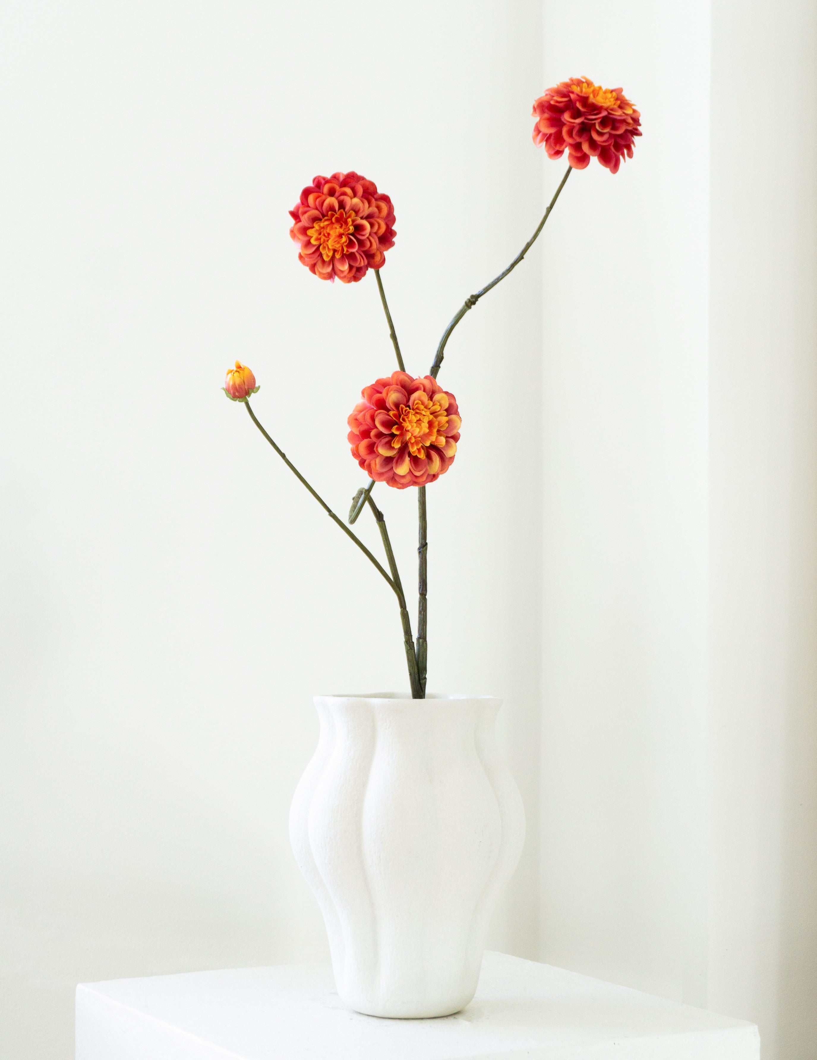 Kunstblume Dahlie Orange