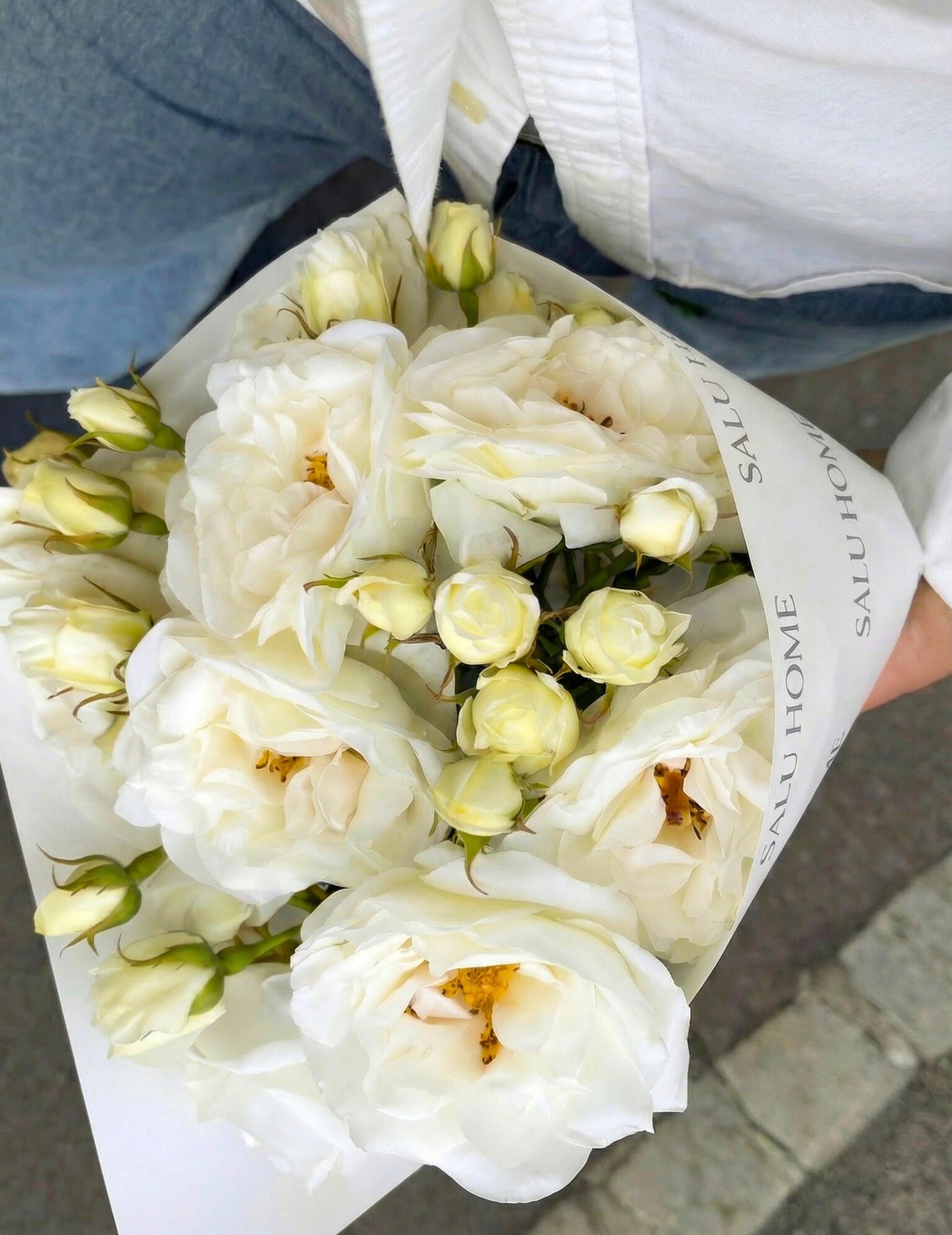 Kunstblume Rose 'Real Touch' Weiß