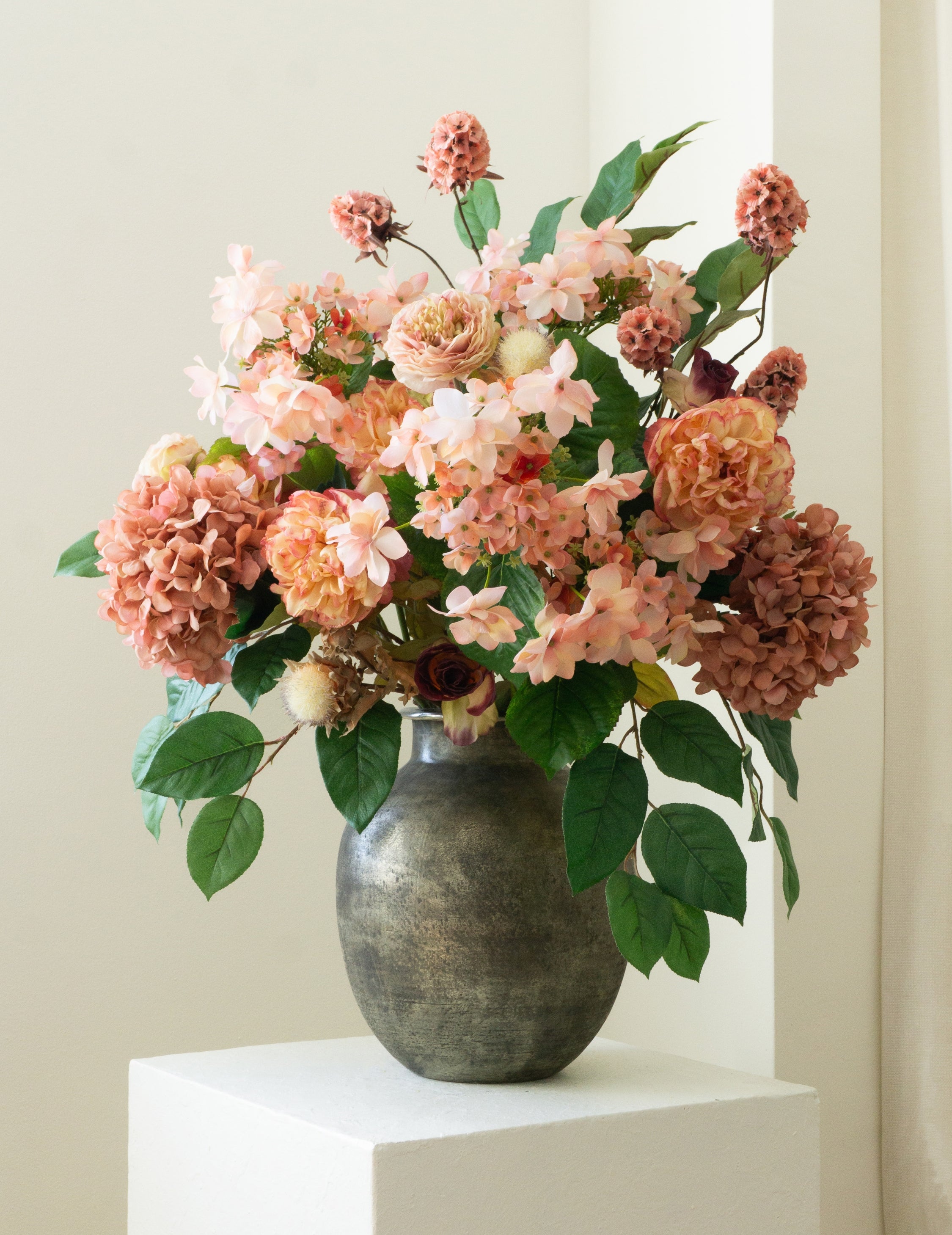 Kunstblumen-Strauß Dusky Peach