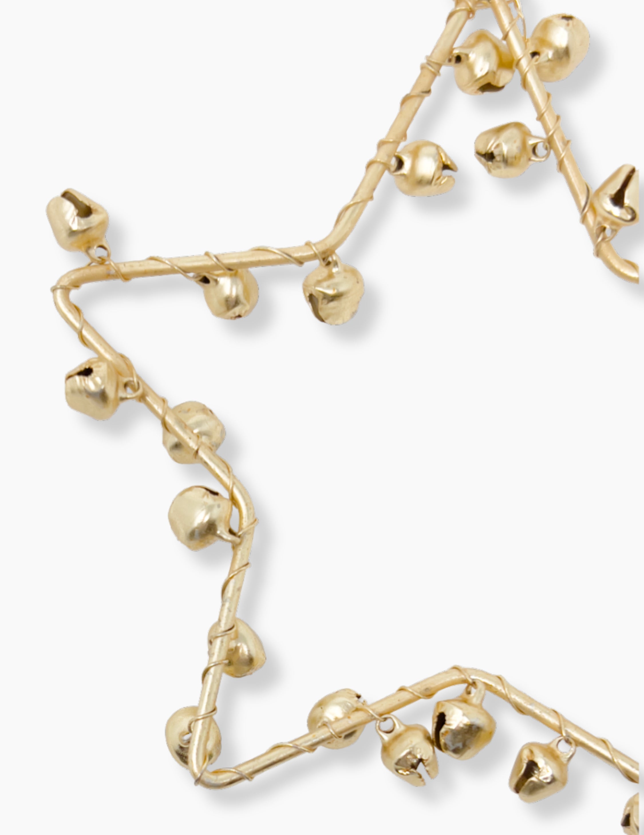 Weihnachtsanhänger Stern mit Glocken Gold