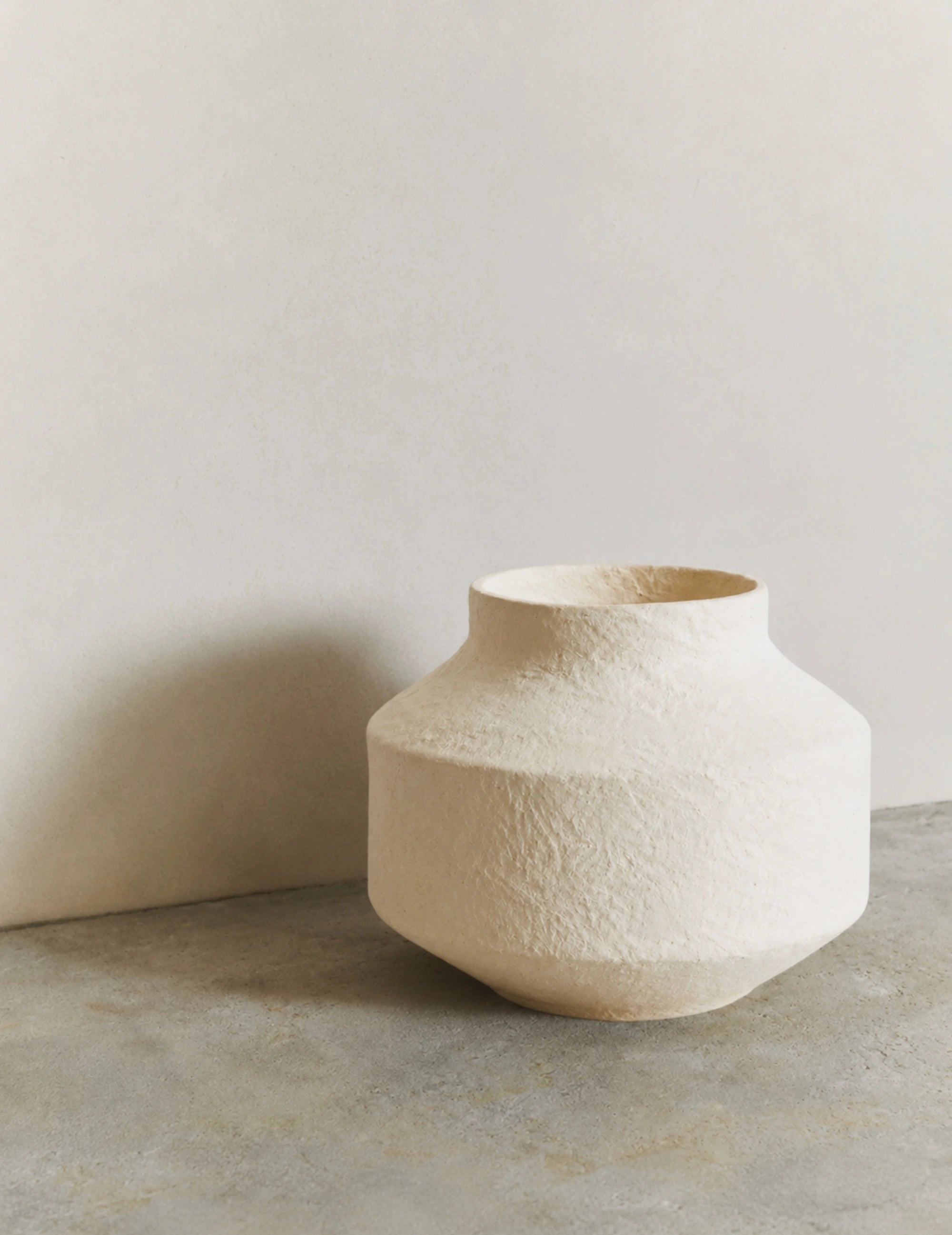 Deko-Vase Pappmaché Sand