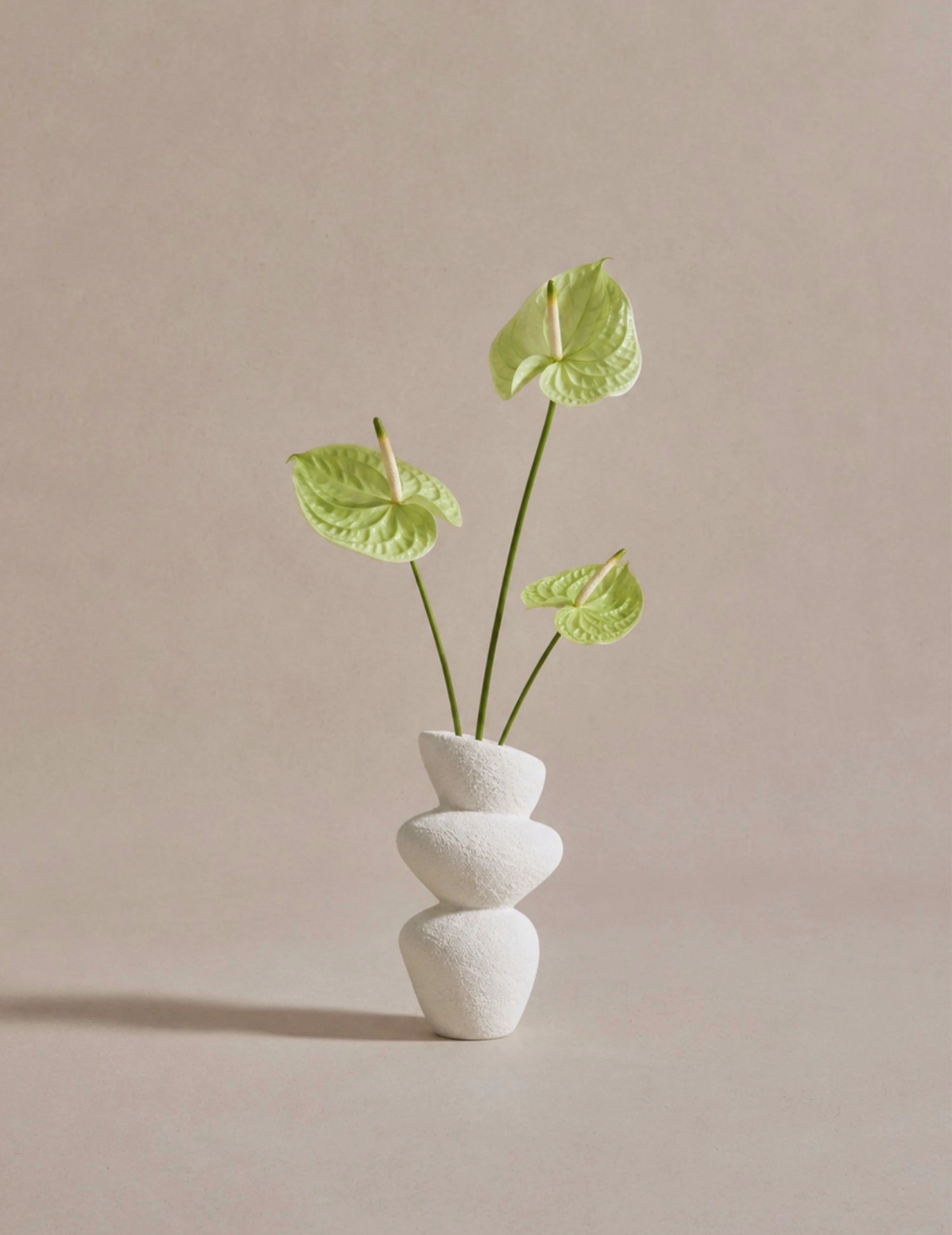Deko-Vase Skulptural Weiß