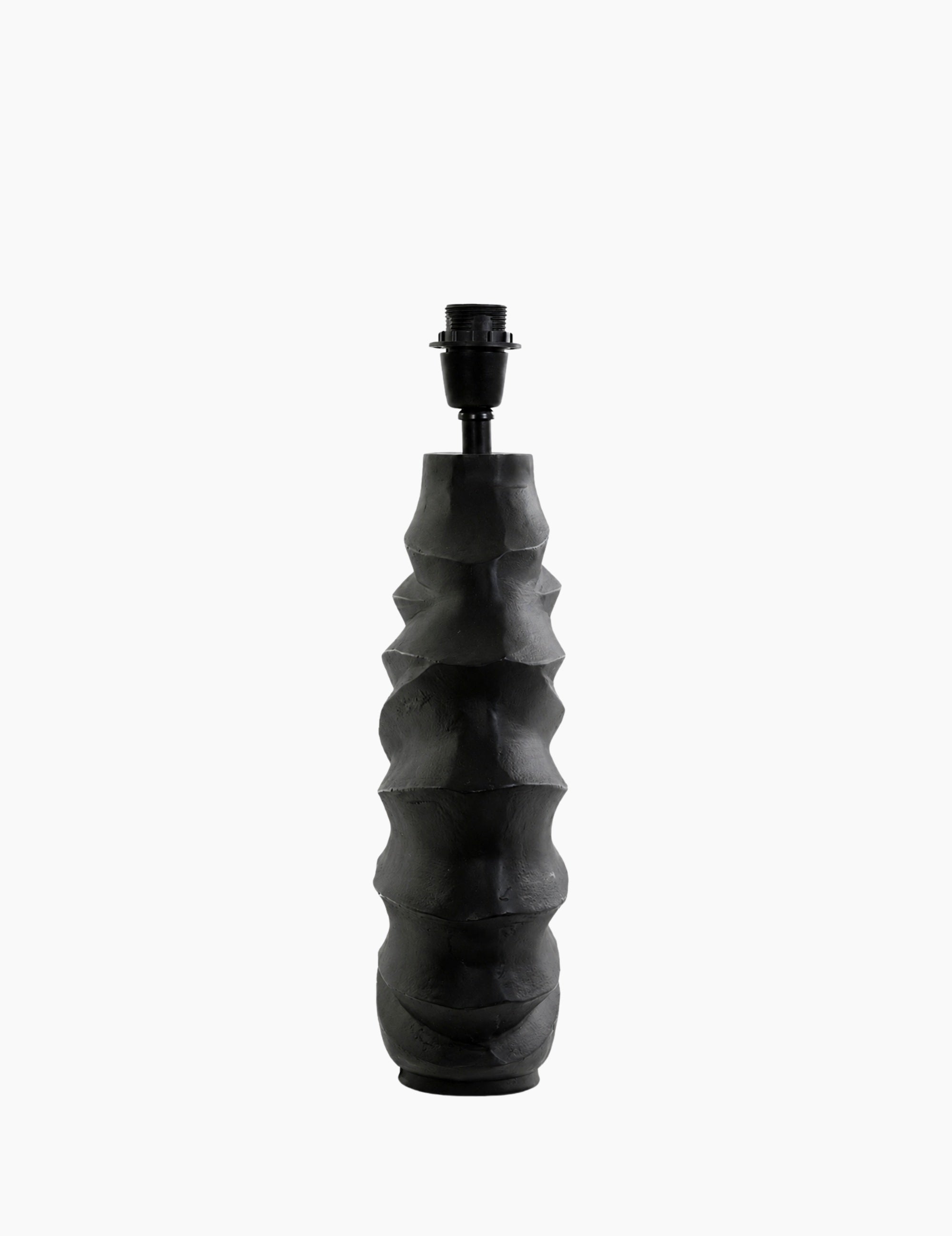 Lampenfuß Swirled Metall Schwarz