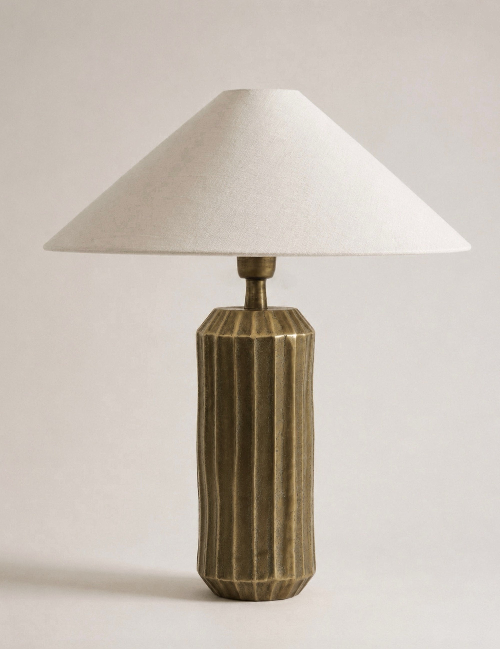 Lampenfuß Zylinder Metall Bronze