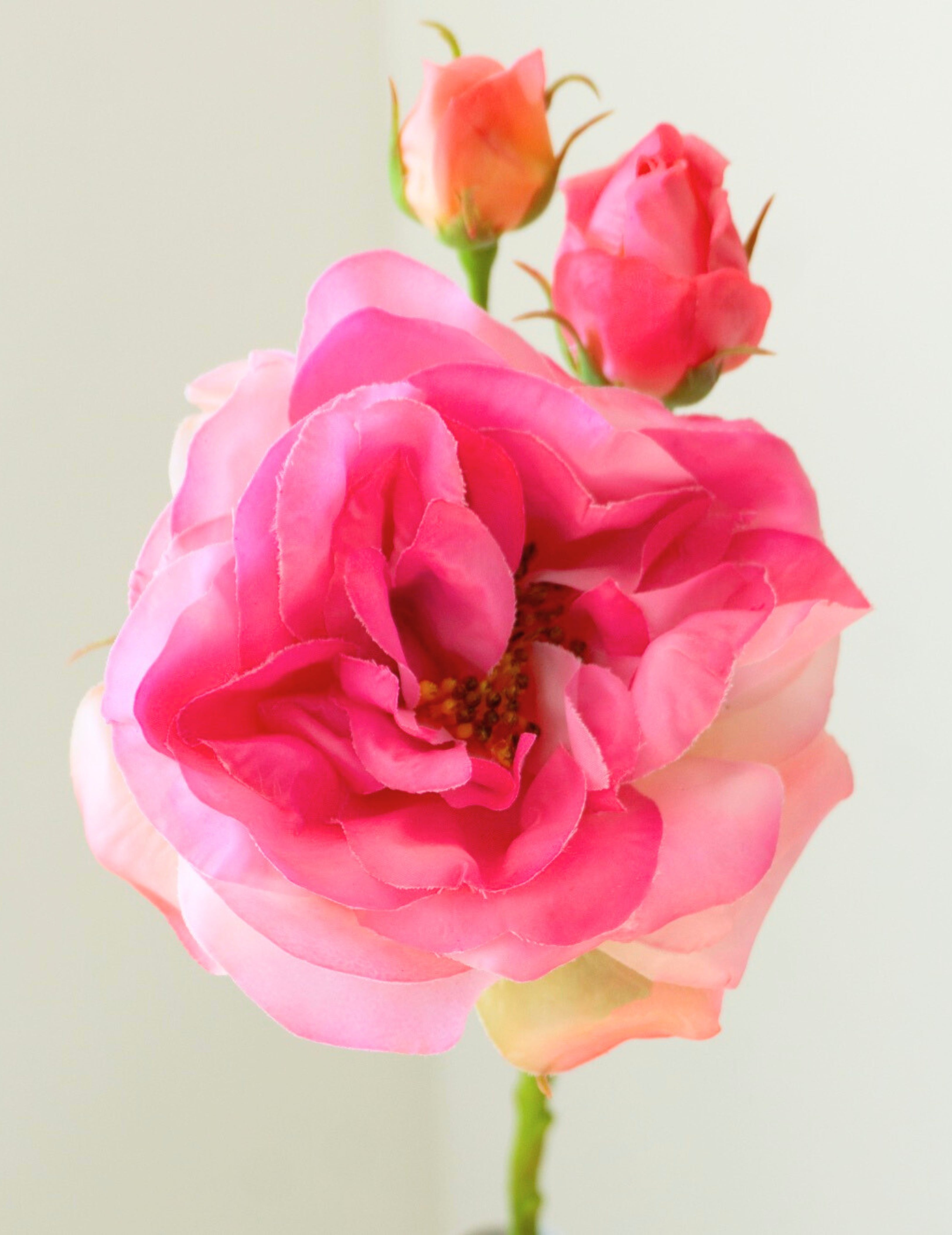 Kunstblume Rose 'Real Touch' Pink-Rosa