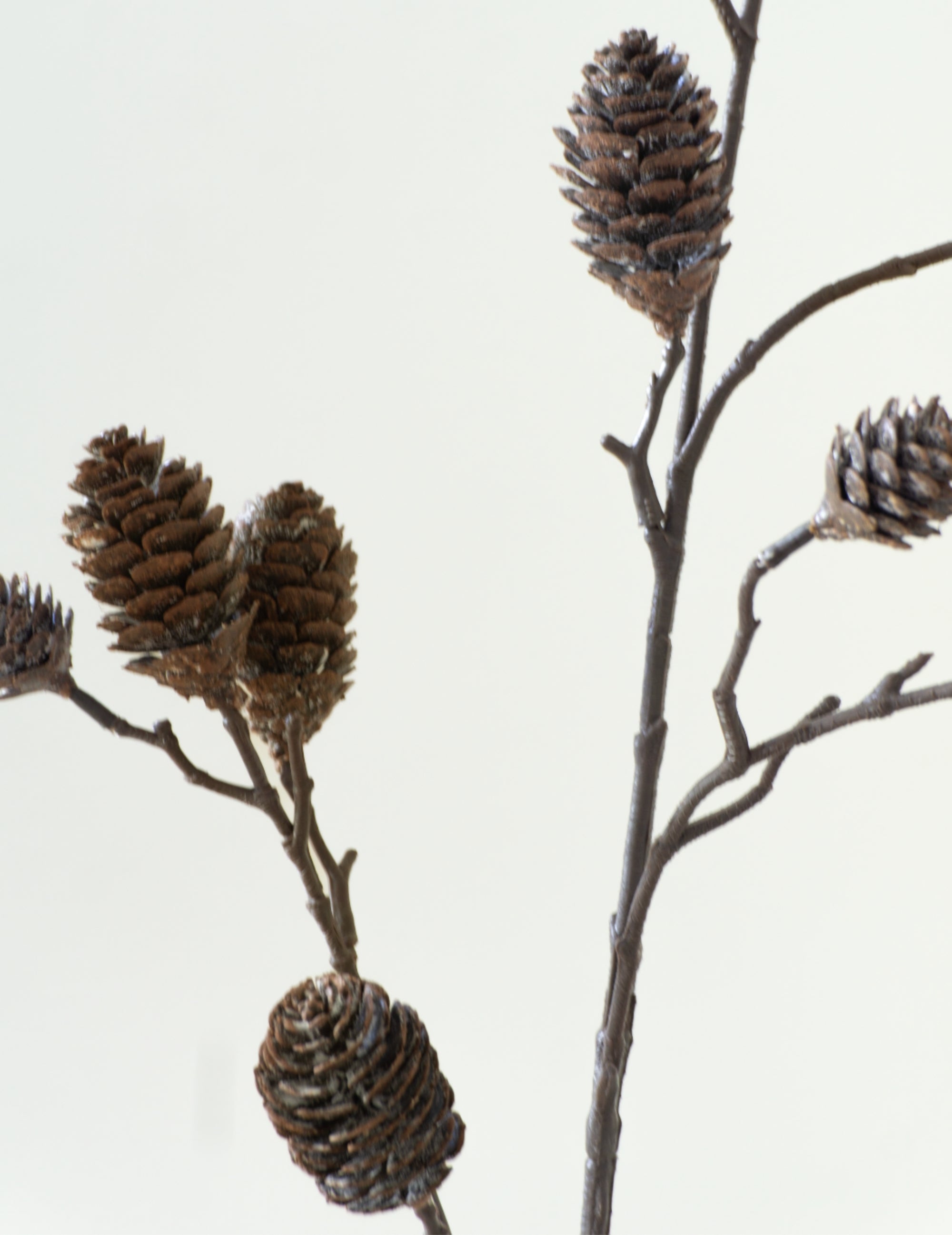 Kunstblume Tannenzapfenzweig Braun