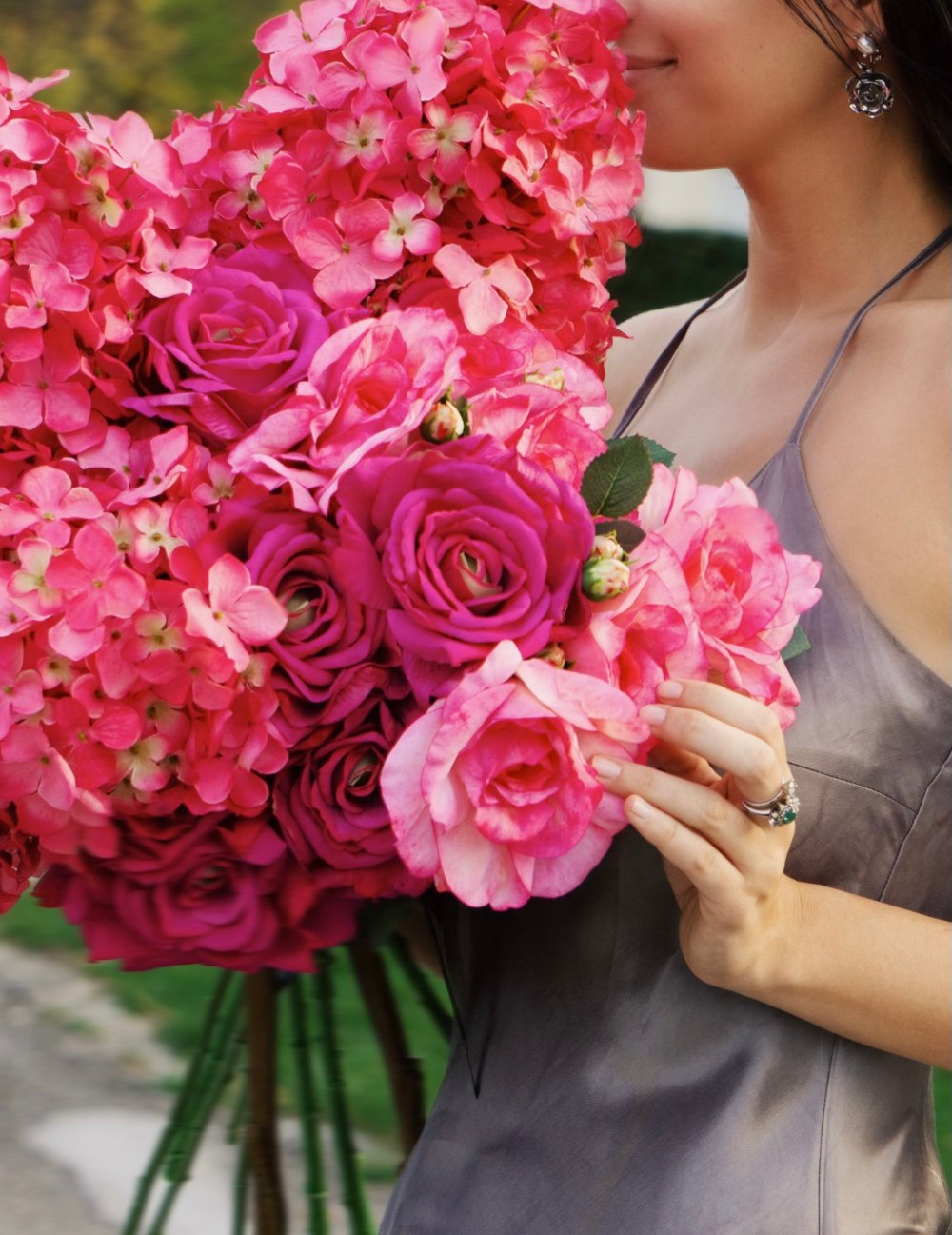 Bouquet de fleurs artificielles Rêve Rose