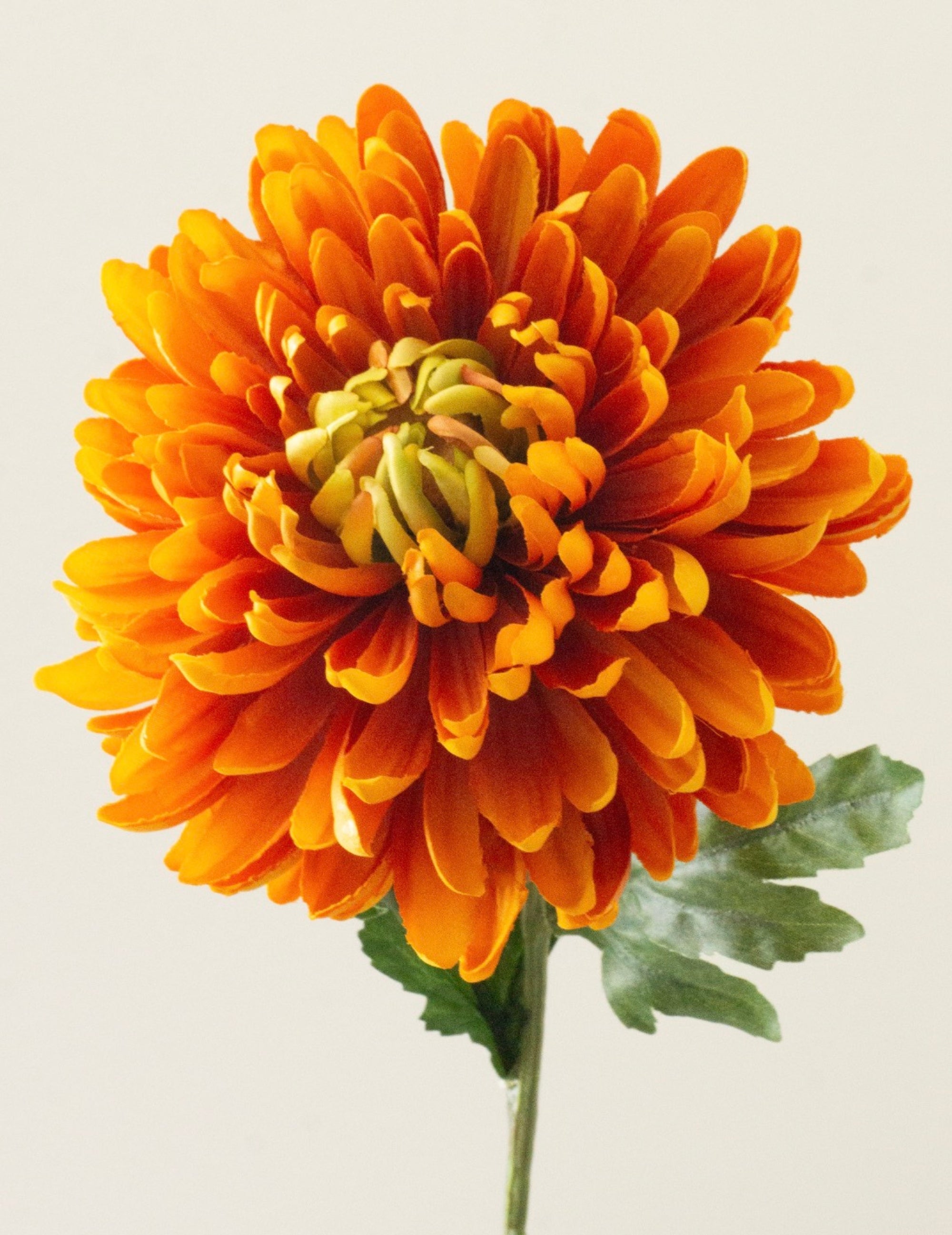 Kunstblume Chrysantheme Rot-Orange