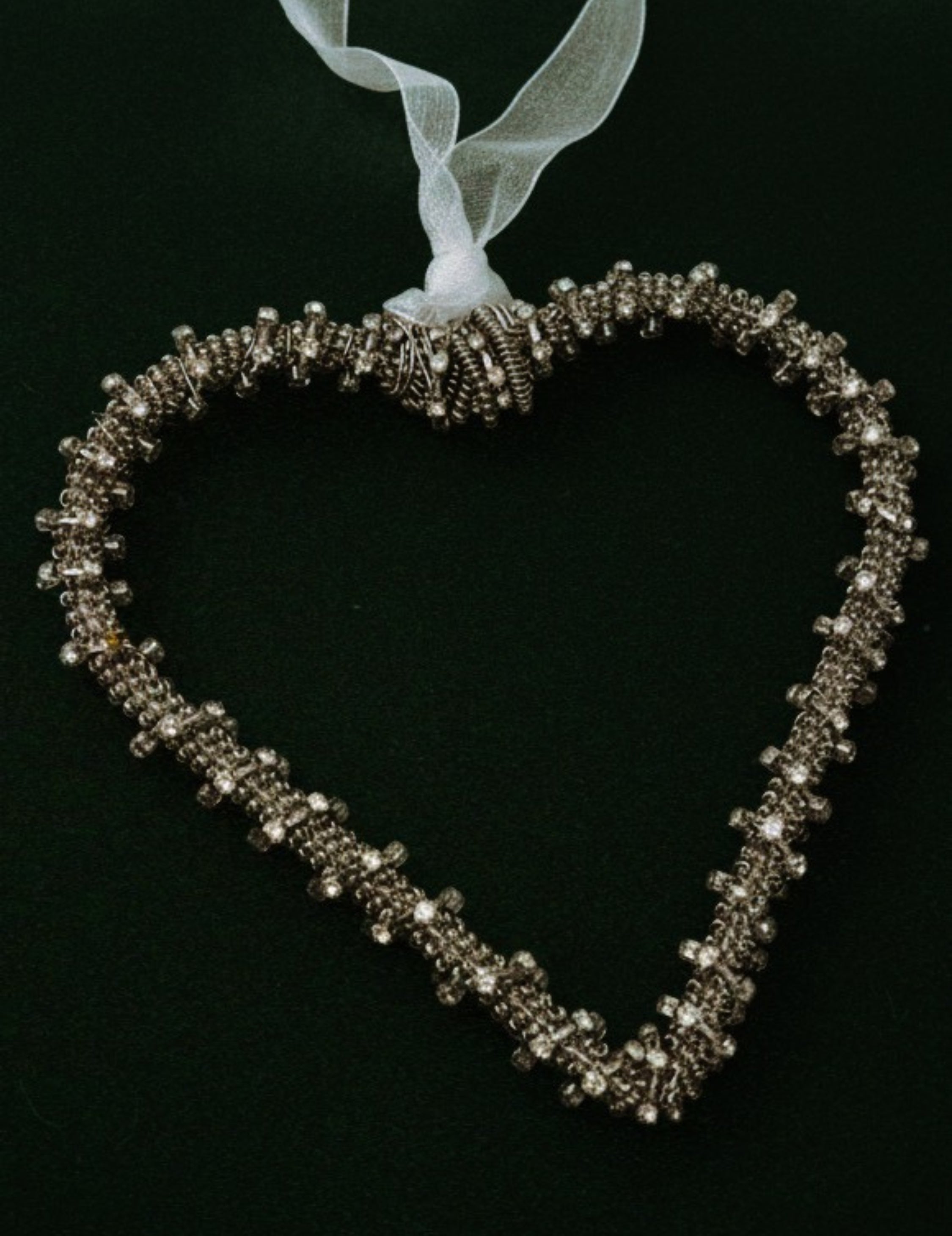 Weihnachtsornament Herz Silber