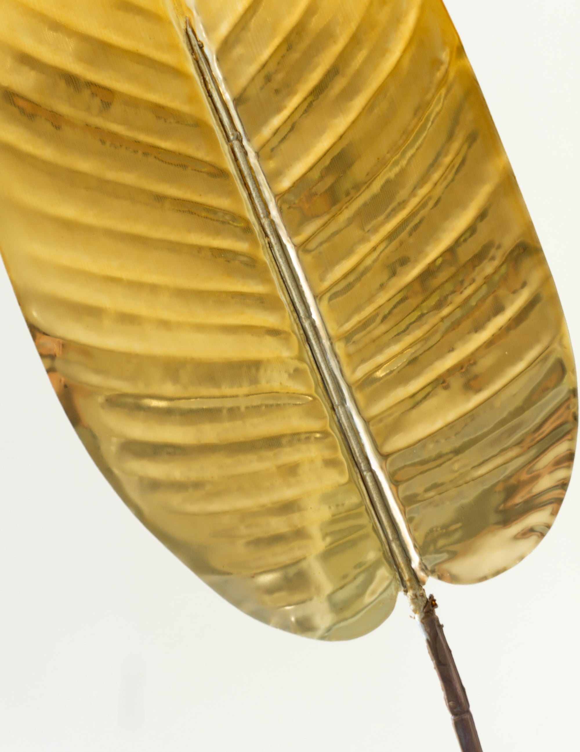 Kunstblume Canna-Blatt Metallic-Gold