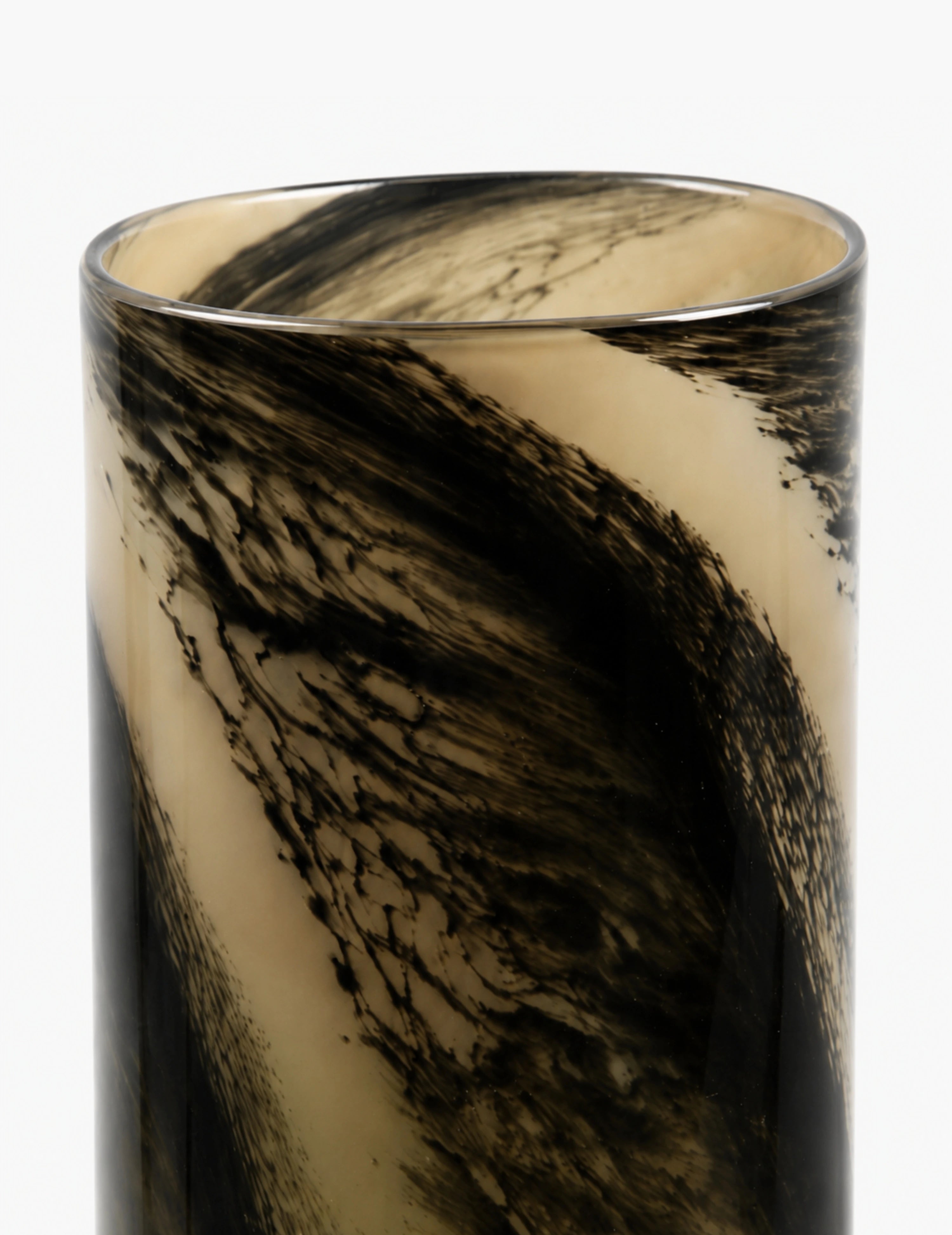 Deko-Vase Glas Dunkelgrün-Braun