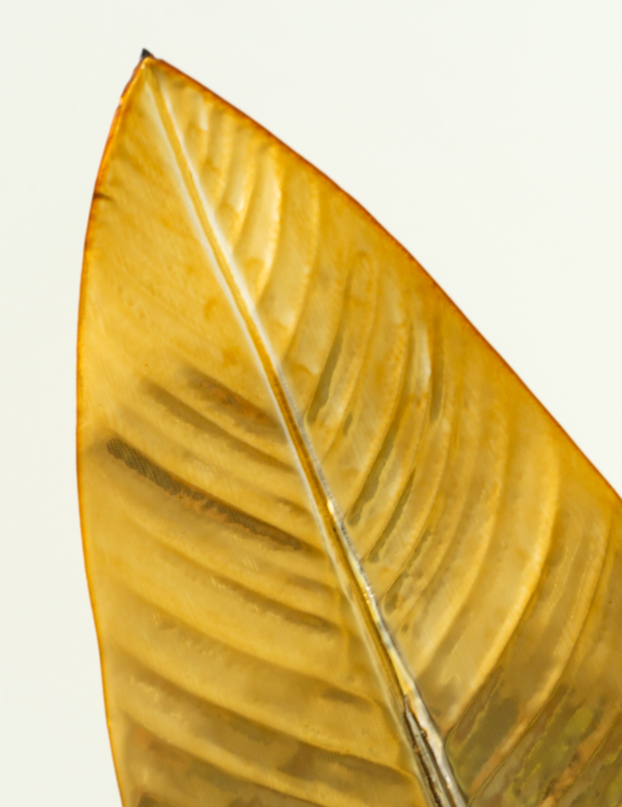 Kunstblume Canna-Blatt Metallic-Gold