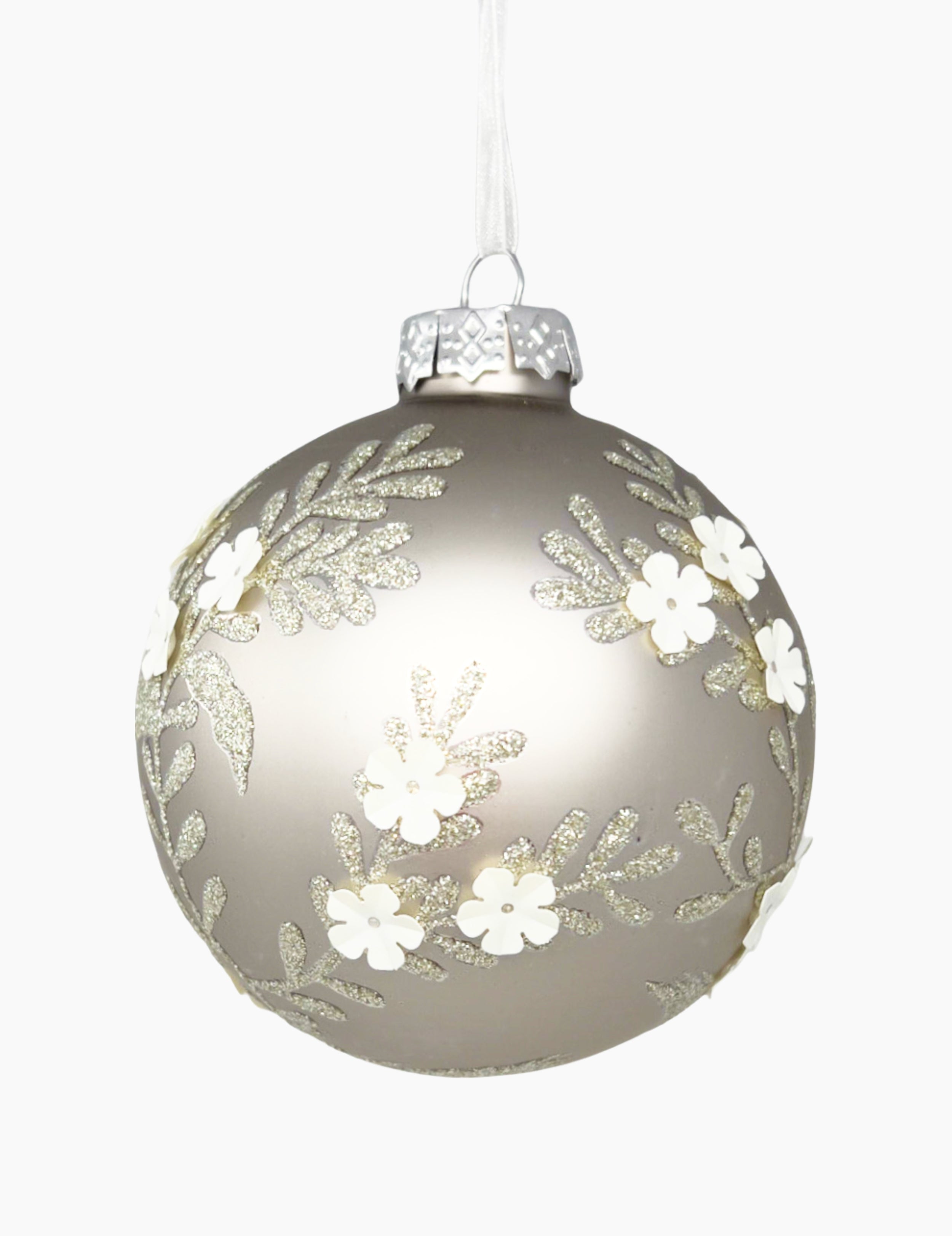 Weihnachtskugel aus Glas Champagner