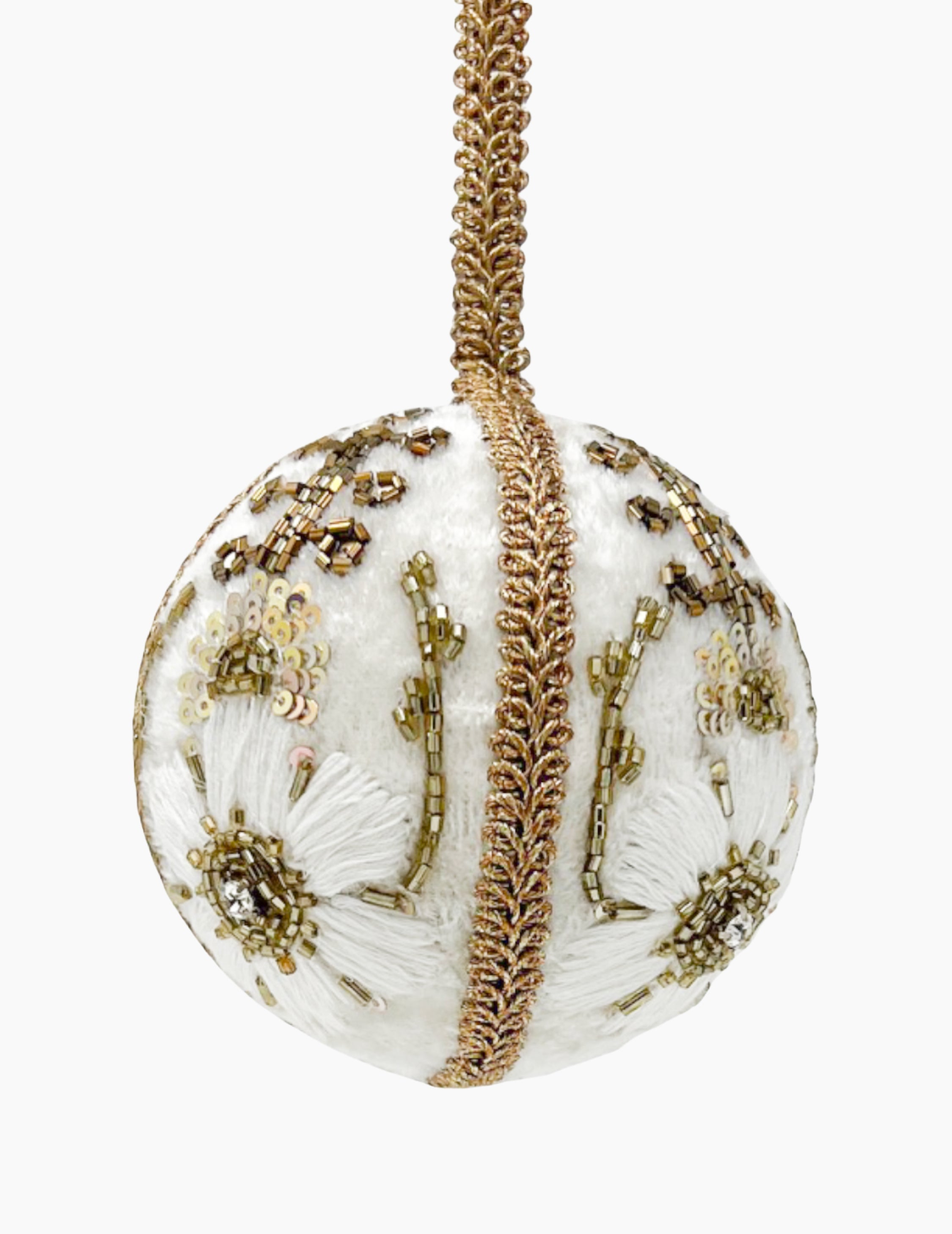 Christmas ball faux fur white