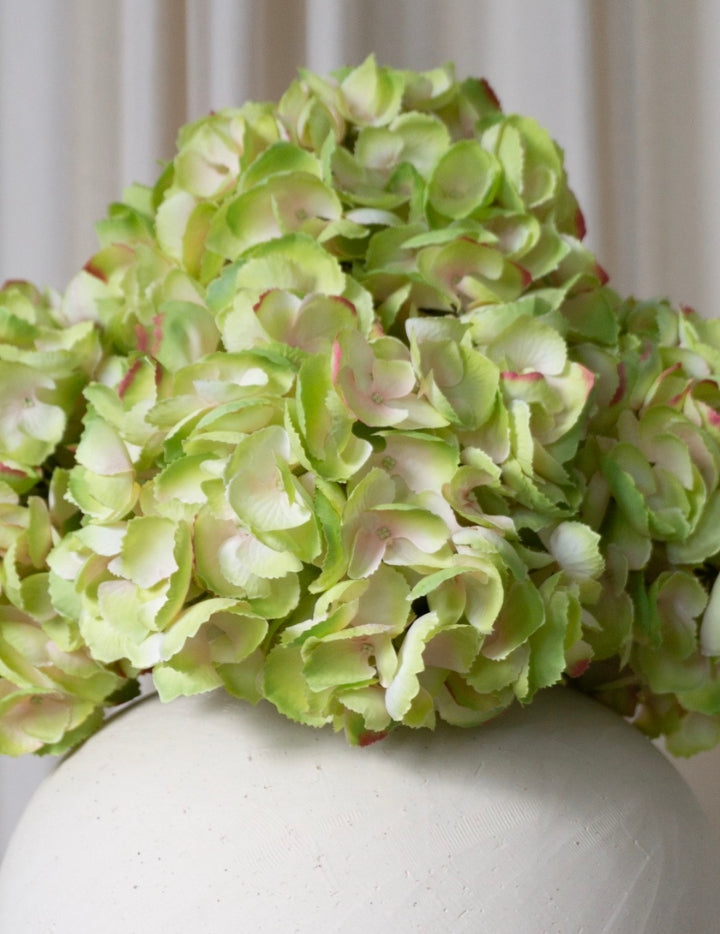 Fleur artificielle hortensia vert clair