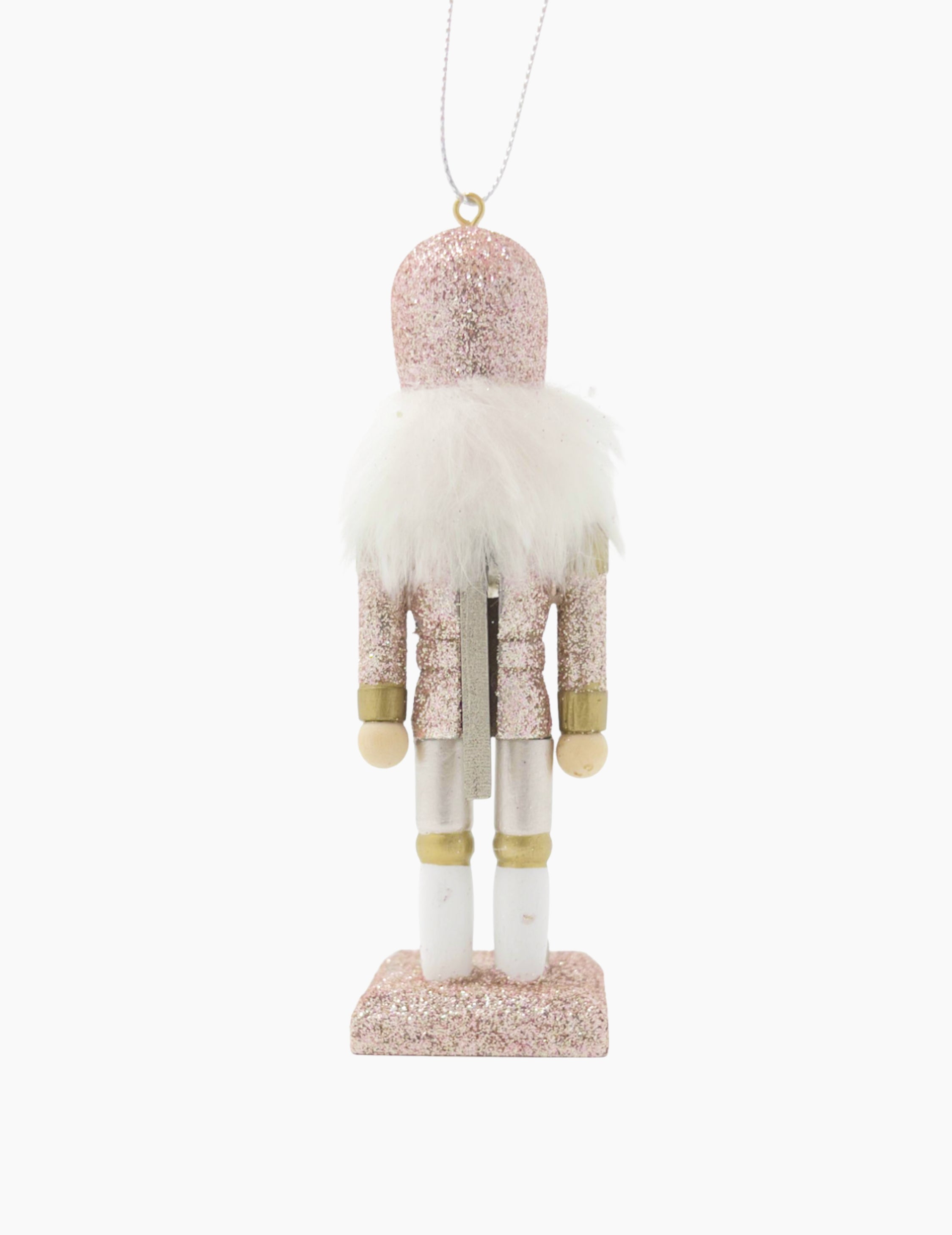 Weihnachtsornament Nussknacker Rosa Weiß