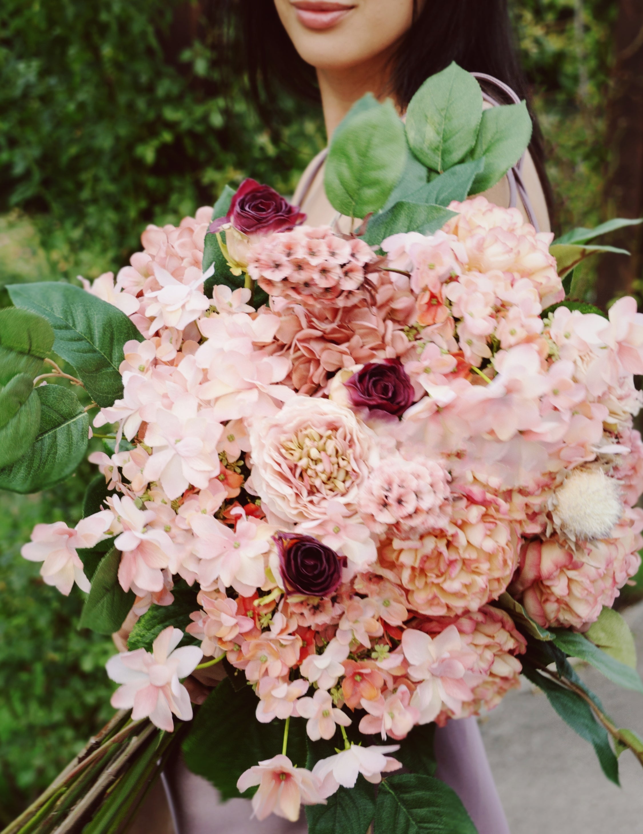 Kunstblumen-Strauß Dusky Peach