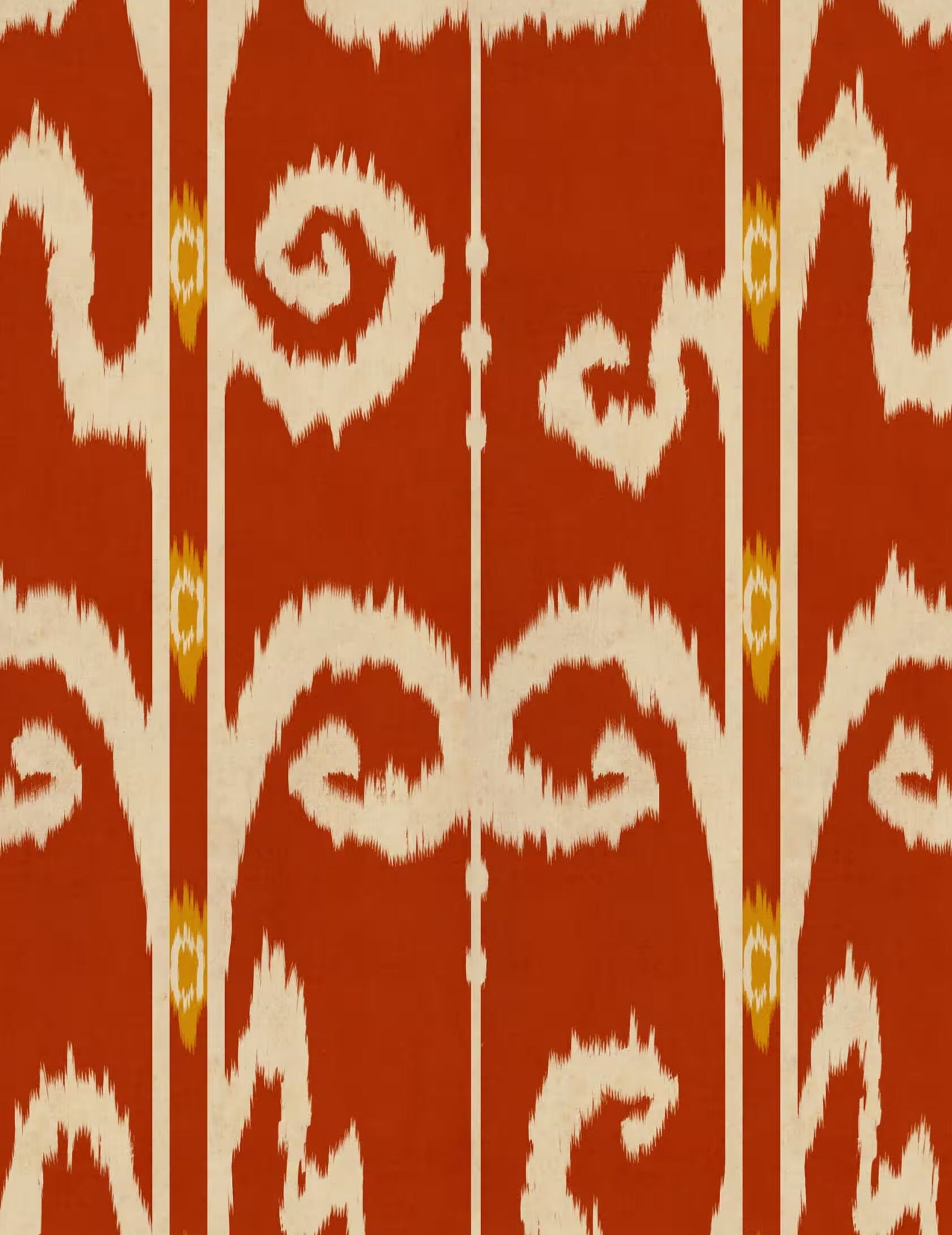 Wandtapete Elysia Ikat Crimson