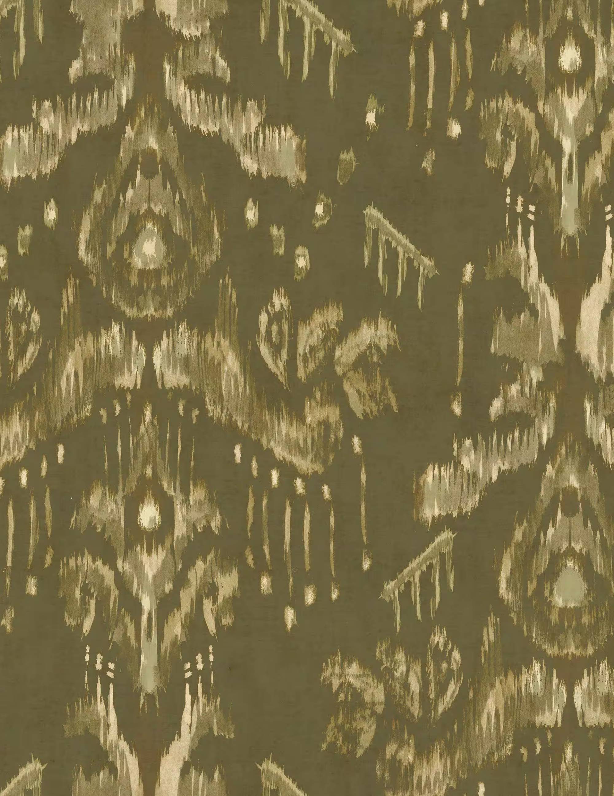 Wandtapete Ancestrial Ikat Sage